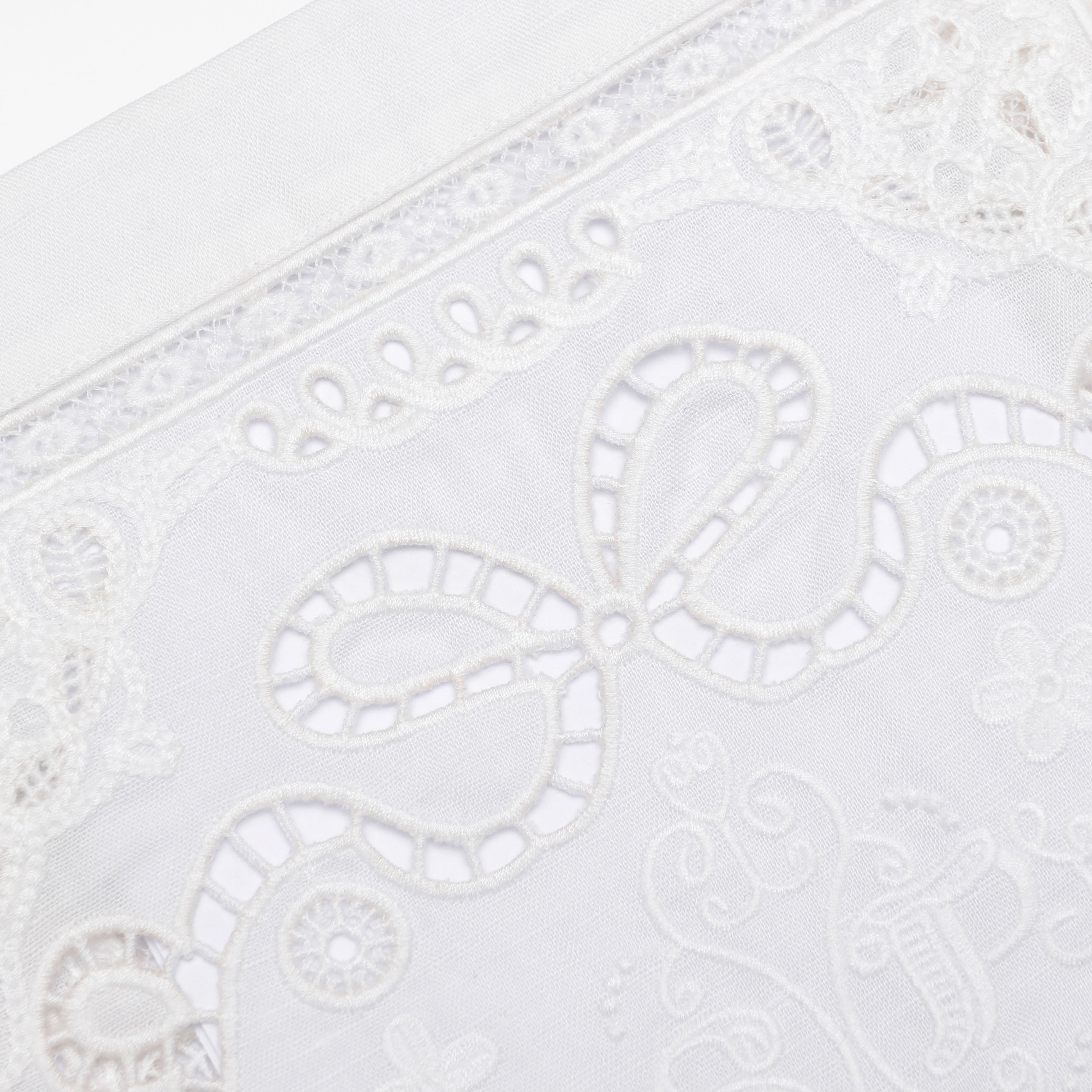 Self Portrait White Embroidered Top Weiß Cropped