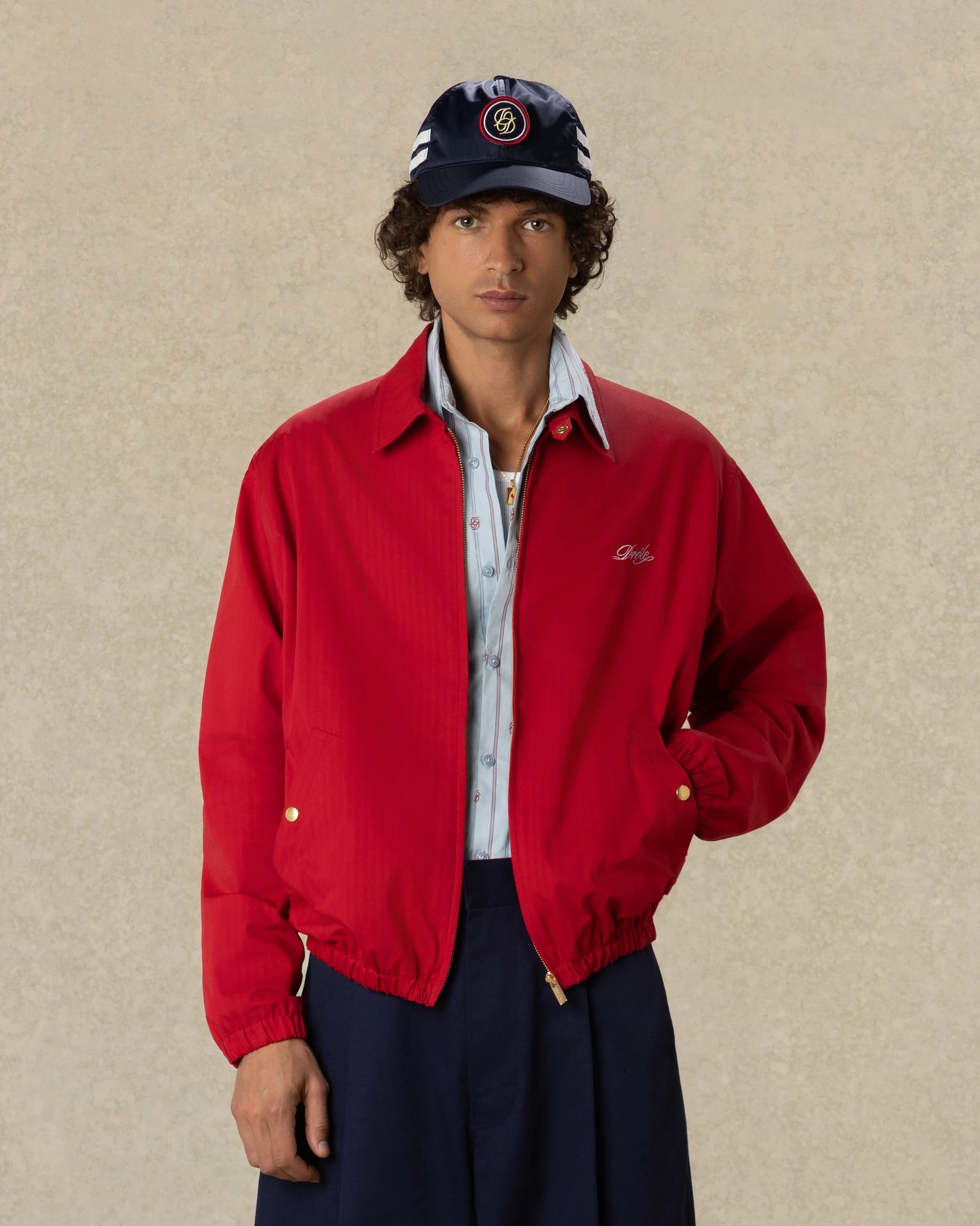 Drôle De Monsieur Drôle Jacke Rot Baumwolle Stickerei