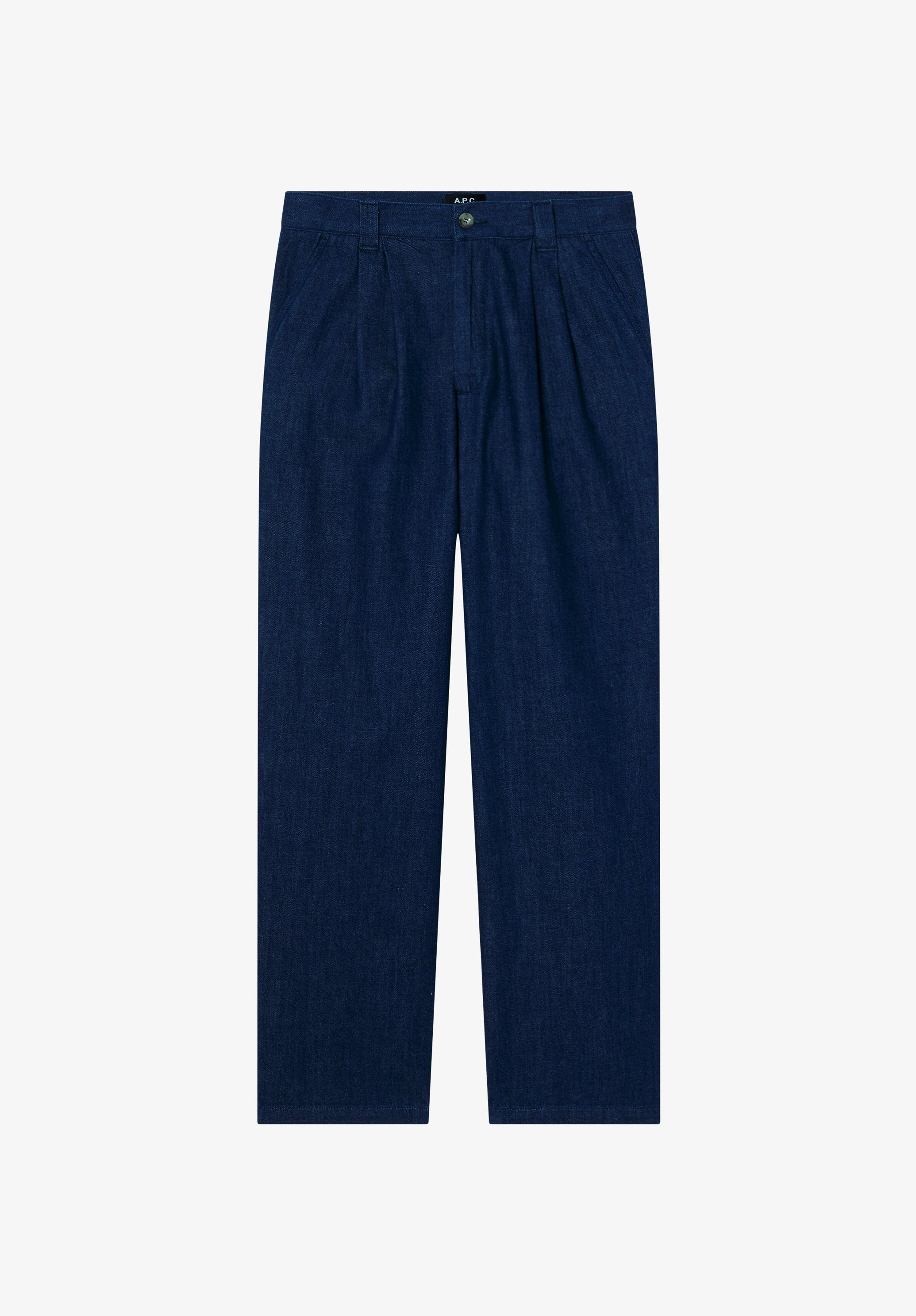 A.P.C. Weite Bundfaltenhose Denim Hose Gr. 44 Bio-Baumwolle