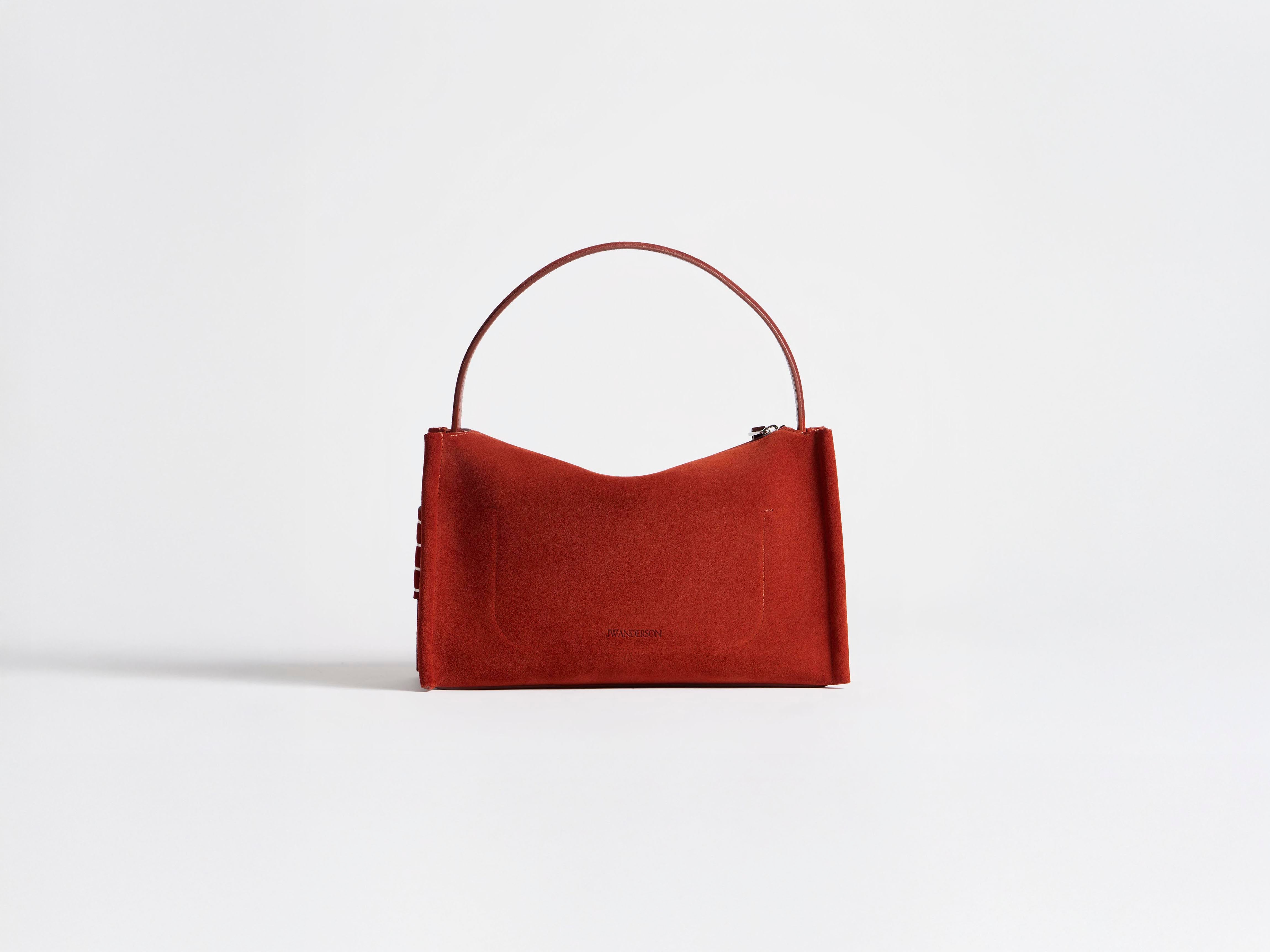J.W.Anderson Loafer Bag Tasche Rostrot Wildleder
