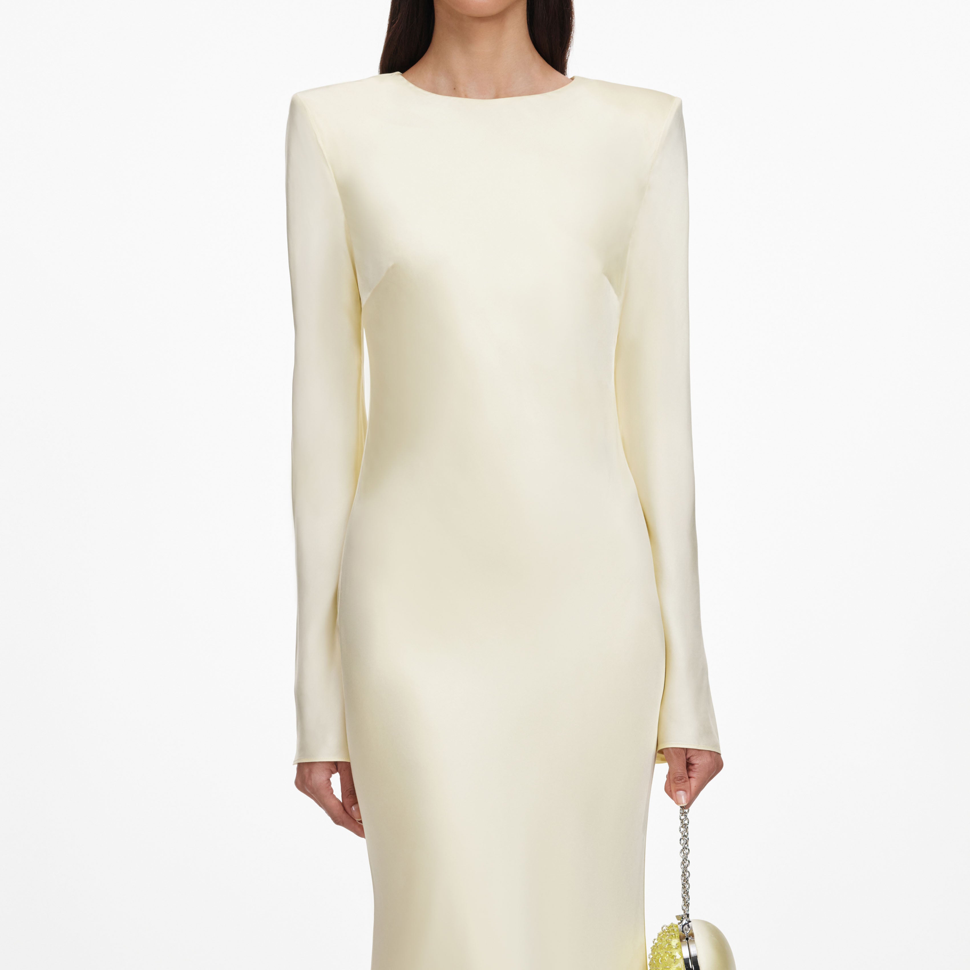 Self Portrait Yellow Viscose Lace Maxikleid Gelb UK 8 Spitze