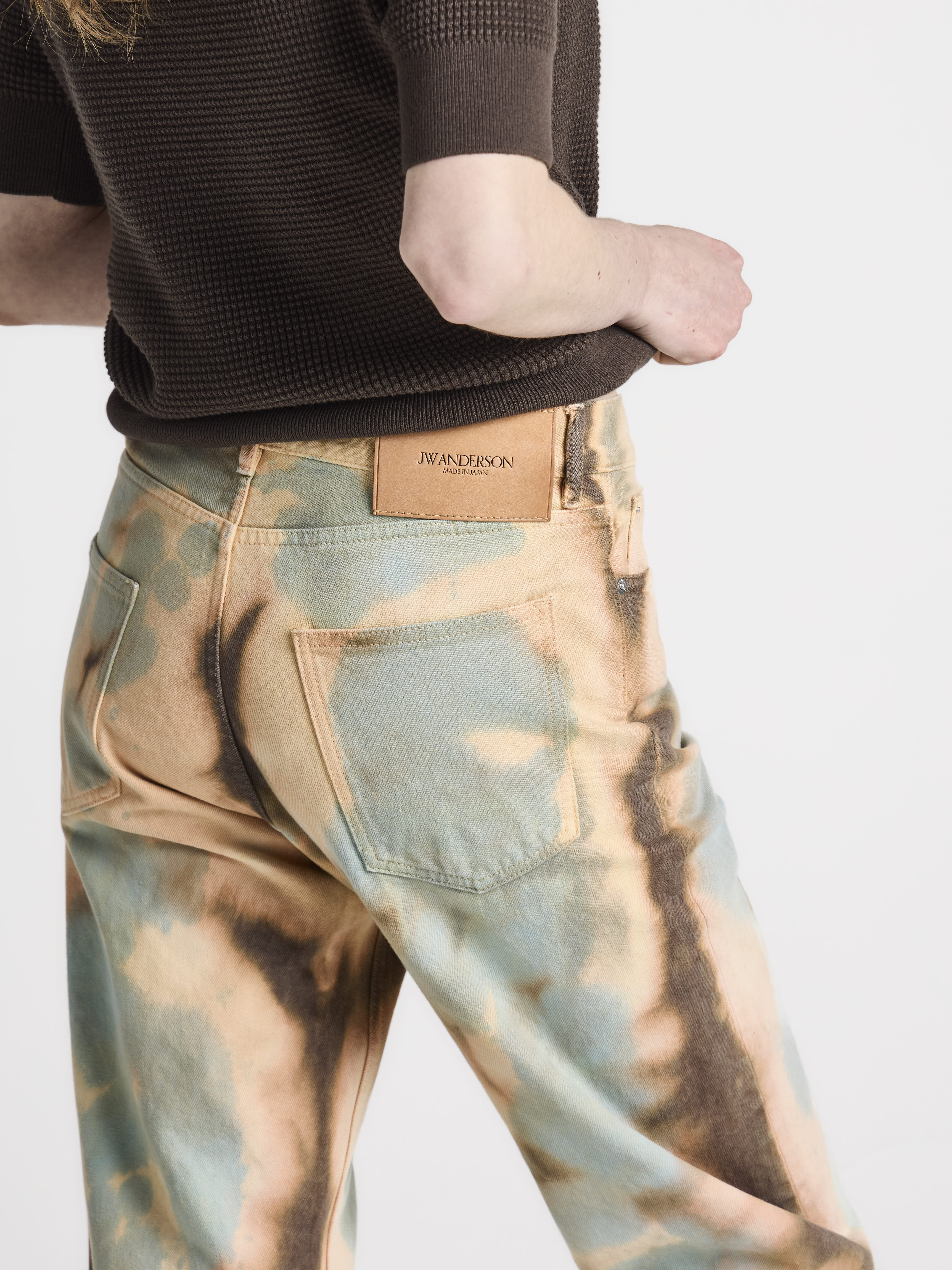 J.W.Anderson Jeans Straight Leg Damen Peach Bleached