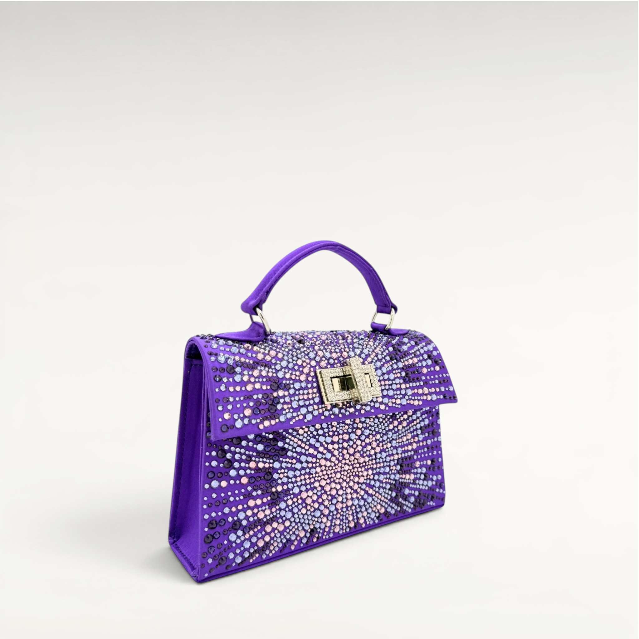 Gedebe Sophie Mini Satin-Clutch Kristall Mirage 19x14cm