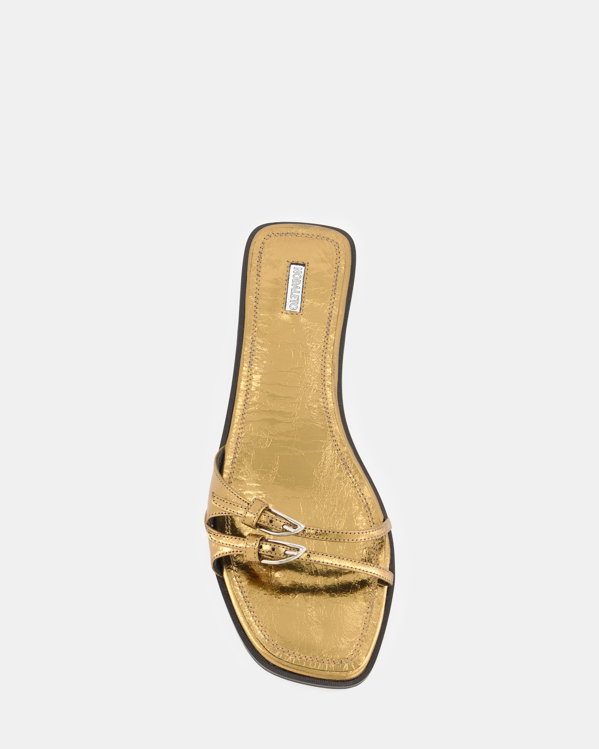 Nodaleto Nodstalgia Buckle 5 Sandalen Gold Crackle flach