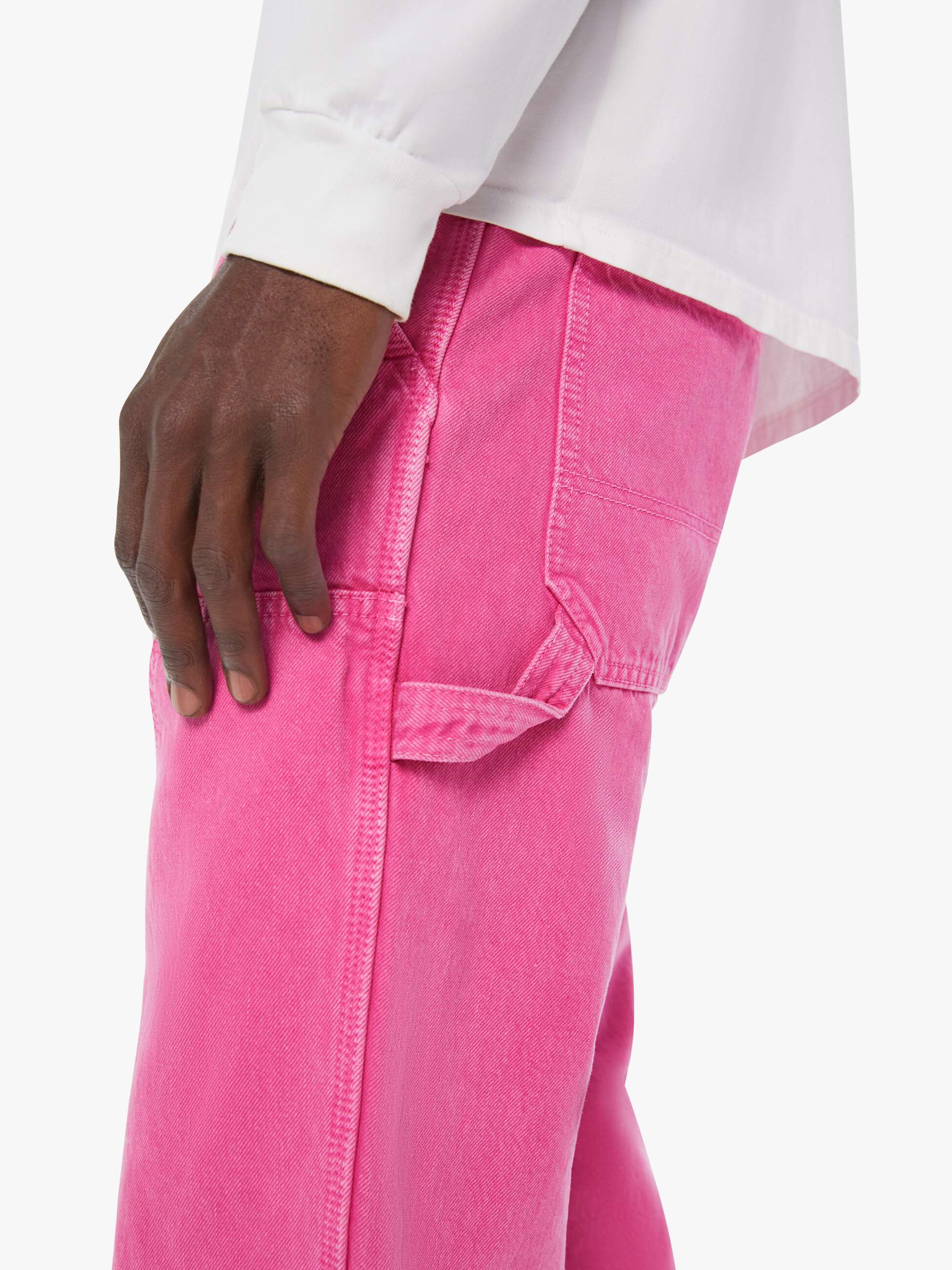 Mother The Big Shot Carpenter Jeans Pink Baumwolle