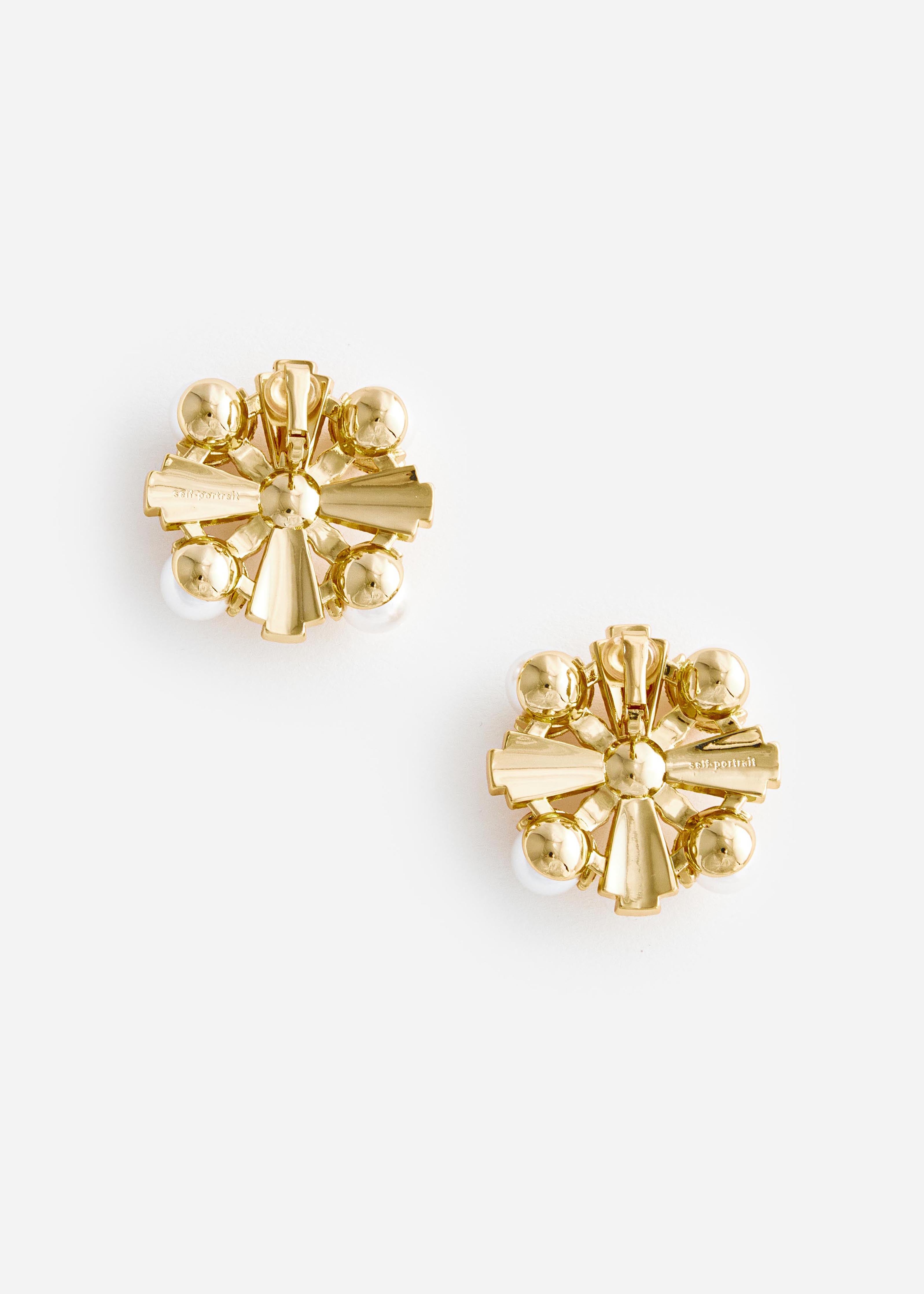 Self Portrait Large Gold Ohrringe Floral One Size