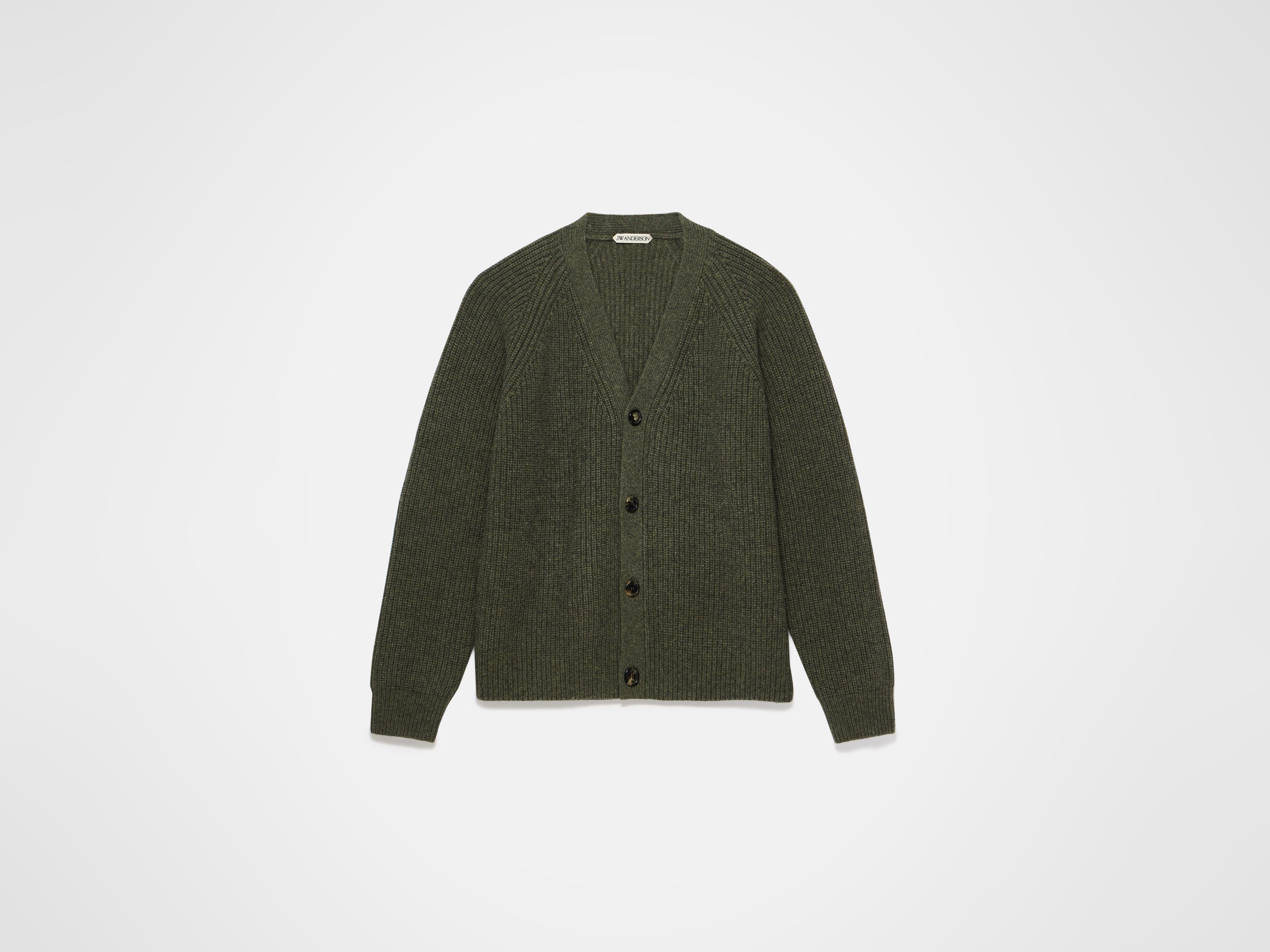 J.W.Anderson V-Neck Cardigan Strickjacke Herren Hunter Green M