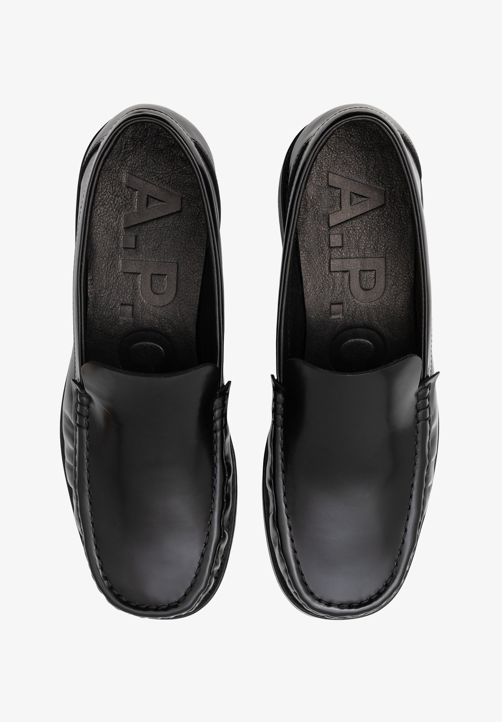 A.P.C. Mokassins Leder Eckig Gr. 40-45