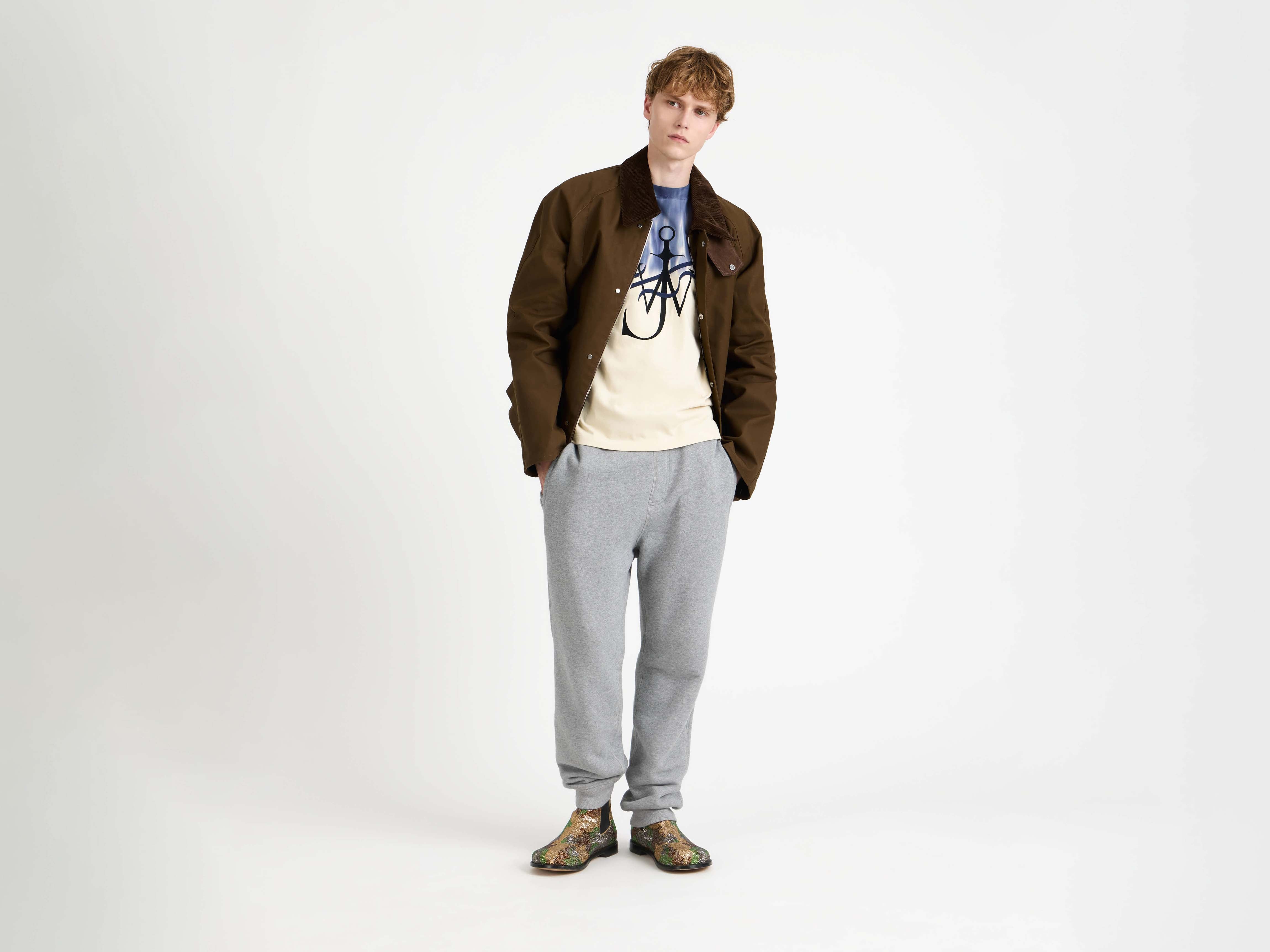 J.W.Anderson Ribbon Anchor Longsleeve Ecru Navy Jersey Herren