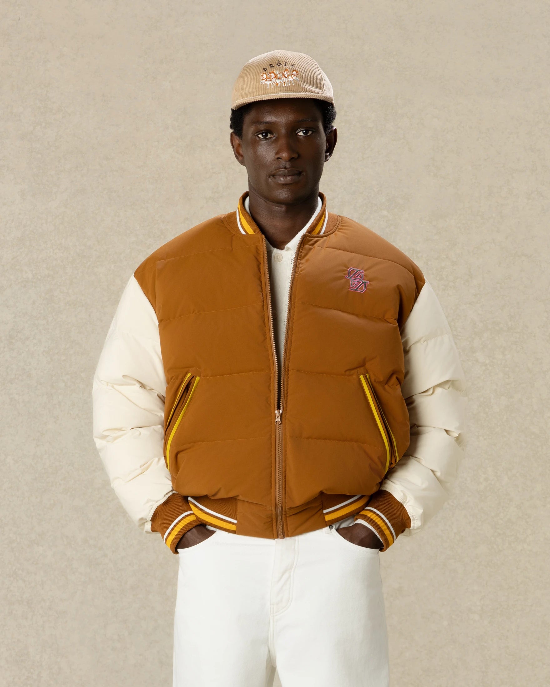 Drôle De Monsieur Horses Puffer Jacket braun Polyester