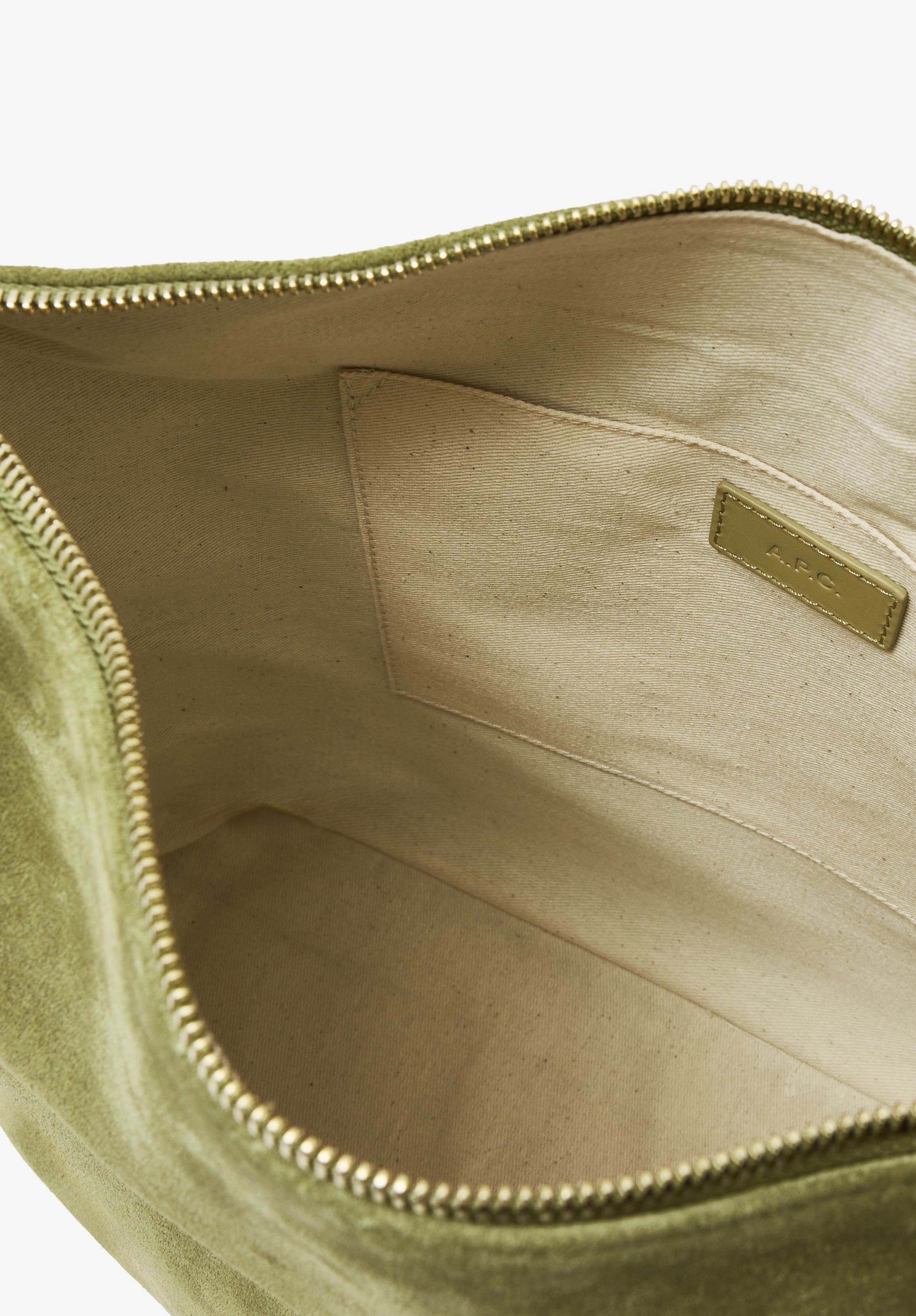 A.P.C. Vera Tasche Leder TU grün Wildleder