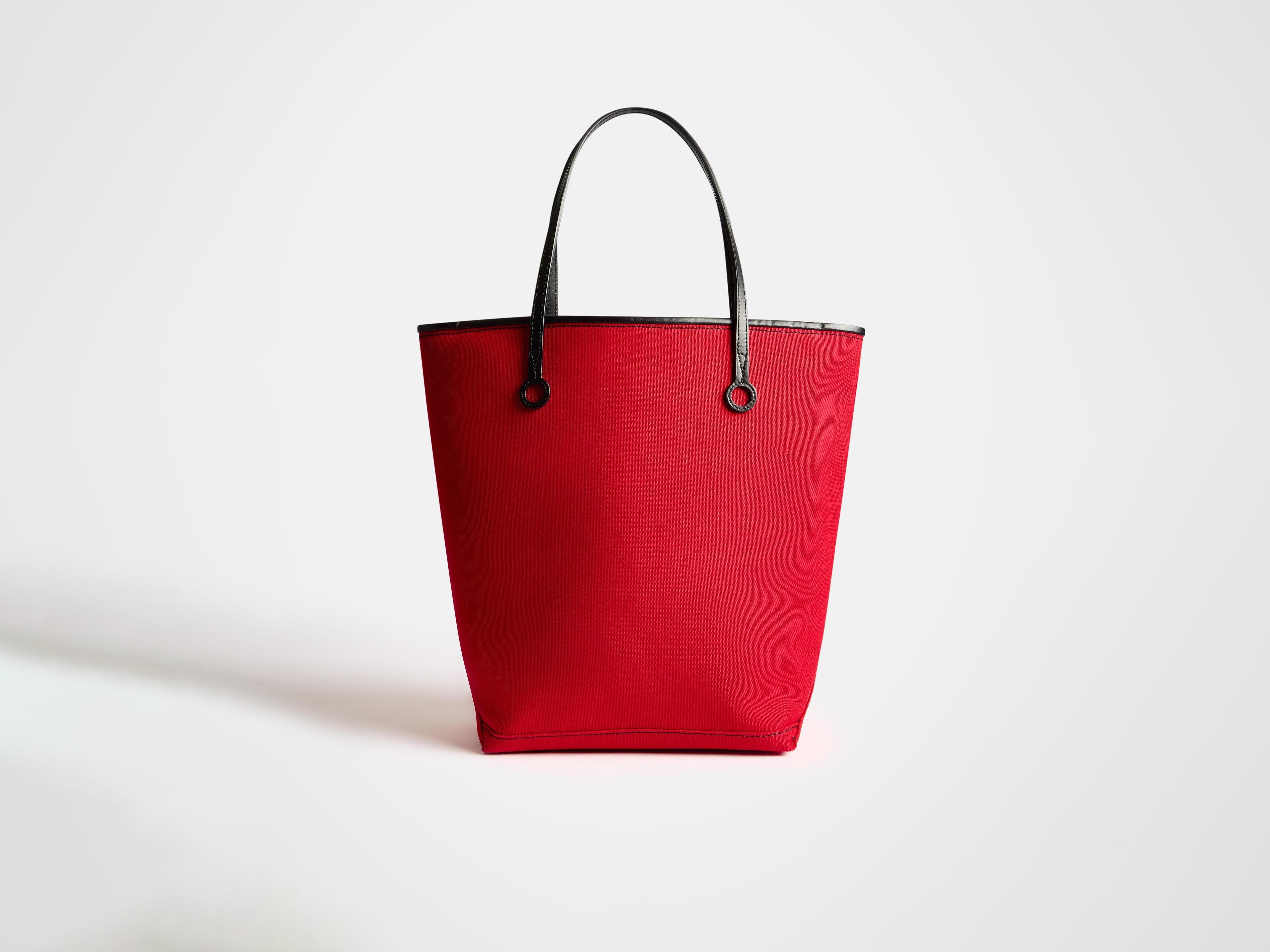 J.W.Anderson Anchor Tote Canvas Leder Rot Large