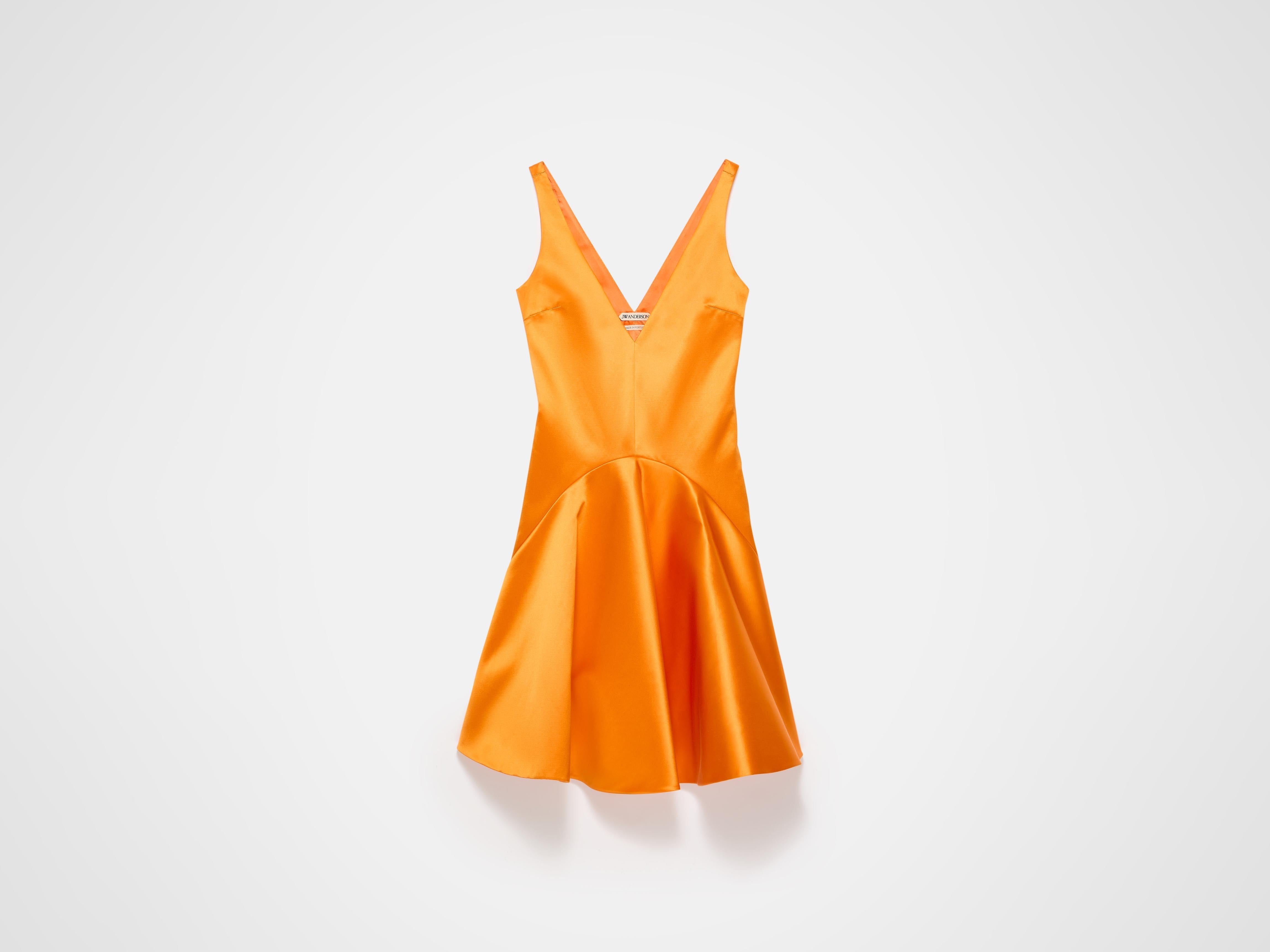 J.W.Anderson Draped Skirt Dress Satsuma Satin Damen