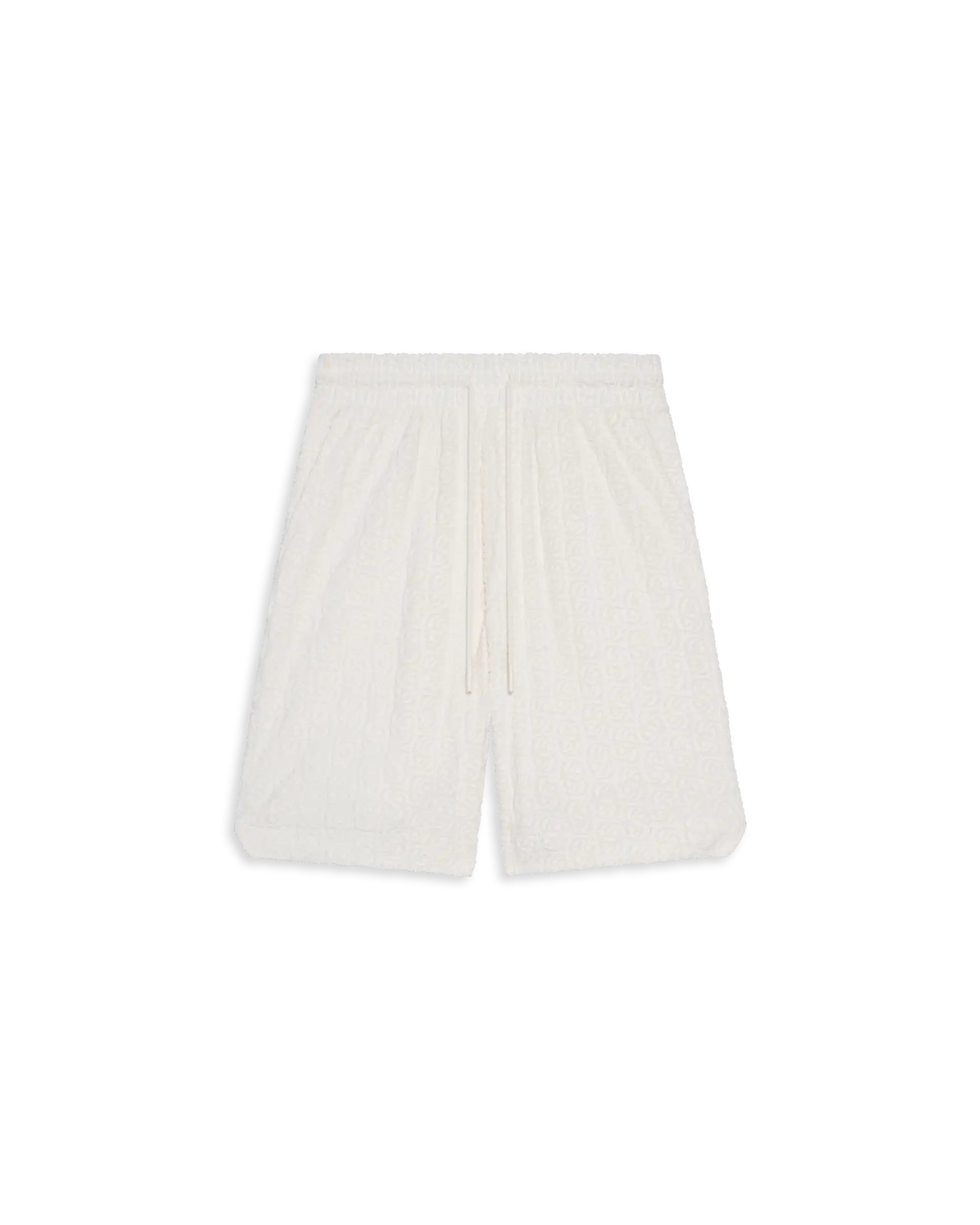 Drôle De Monsieur Monogramme Shorts Off-White Frottee Baumwolle