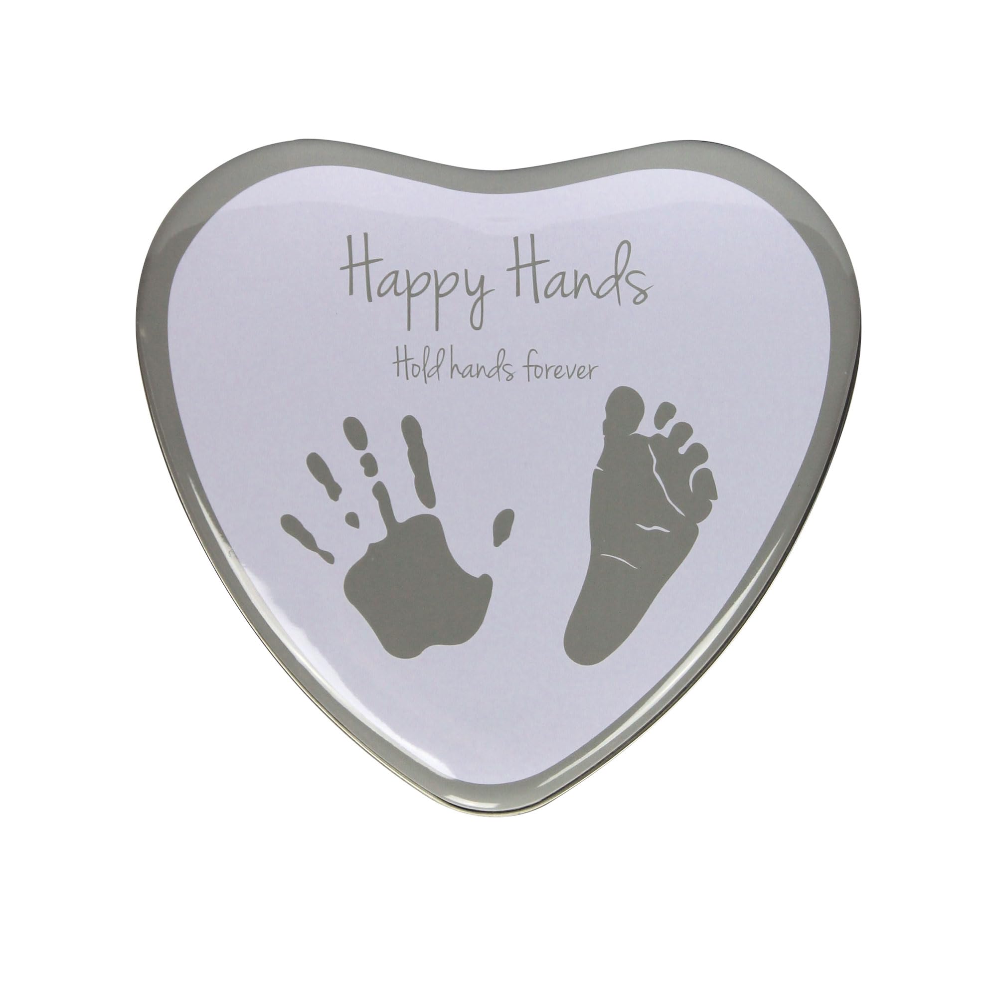 Dooky Happy Hands Abdruckset Herzform Silber 17x14 cm Ton