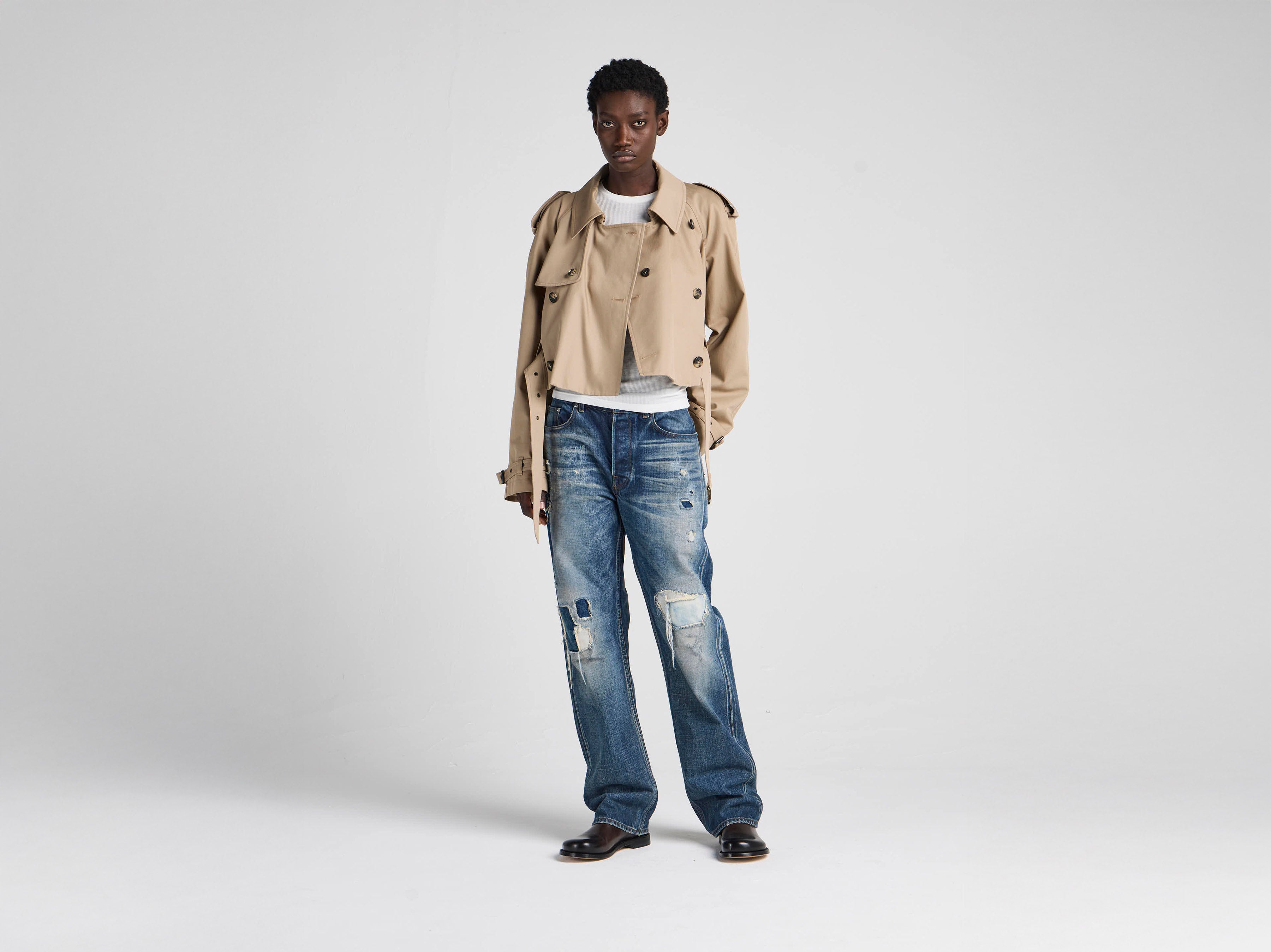 J.W.Anderson Straight Leg Jeans Damen dunkelblau Selvedge