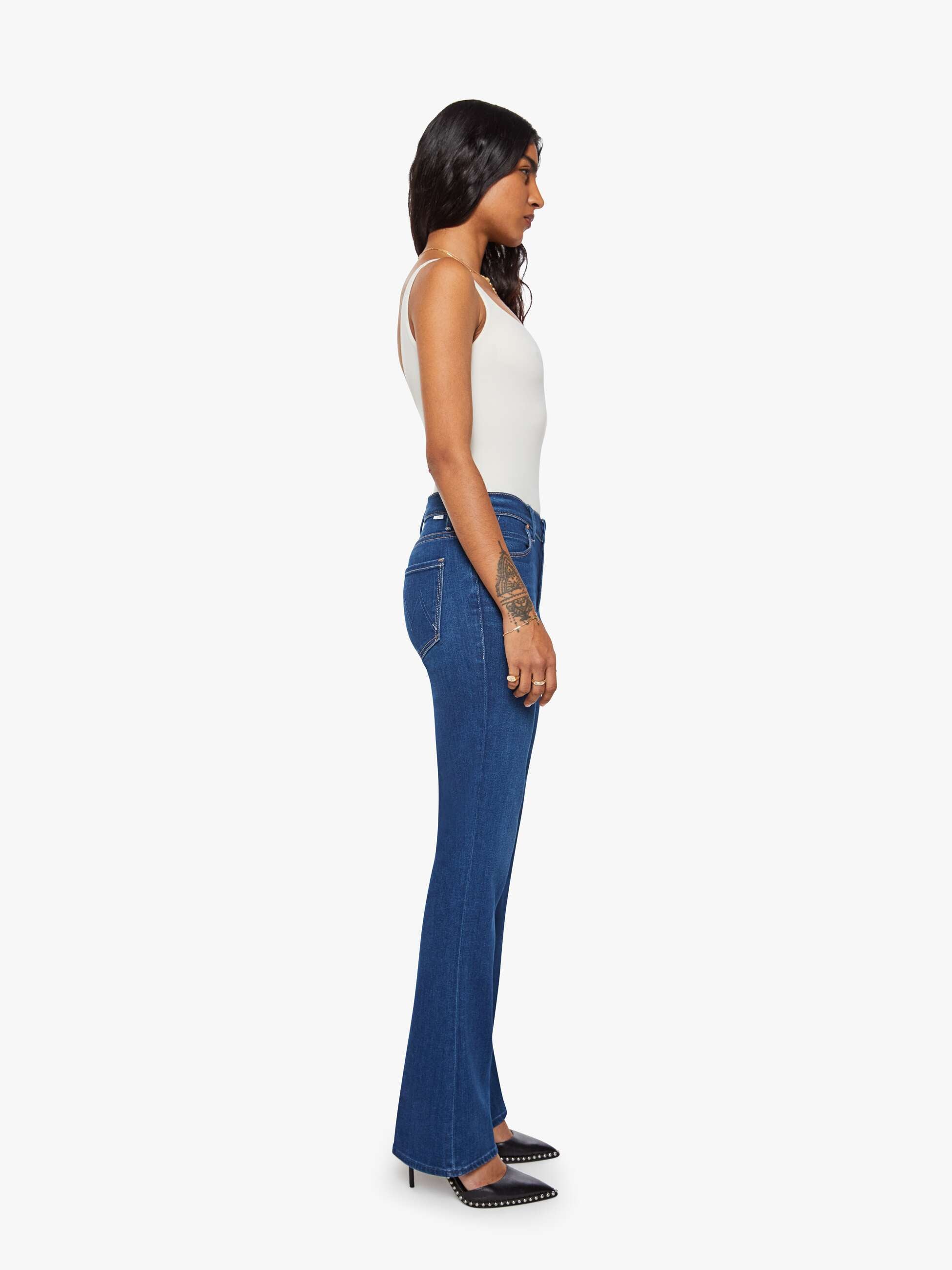 MOTHER Denim Petites The Lil Runaway Jeans Pinkies Up Mid Rise