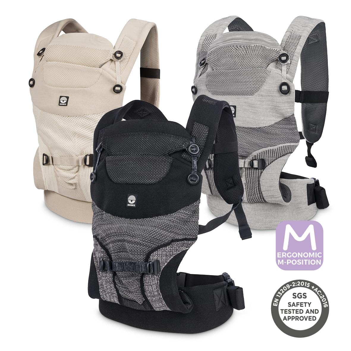 Dooky Carrier Terra Nova Babytrage Schwarz 0-3 Jahre bis 15 kg