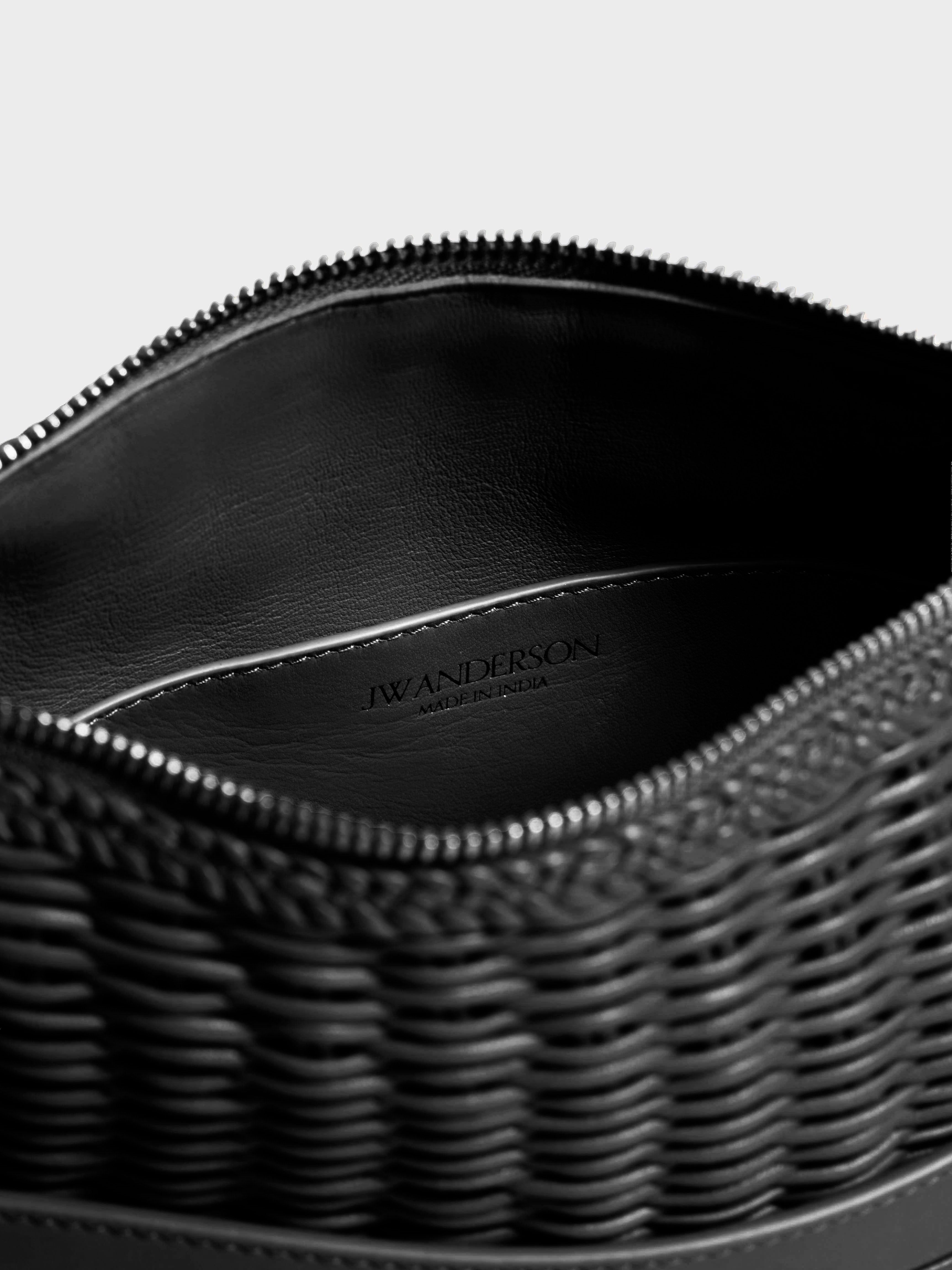 J.W.Anderson Loafer Bag Tasche schwarz geflochtenes Leder