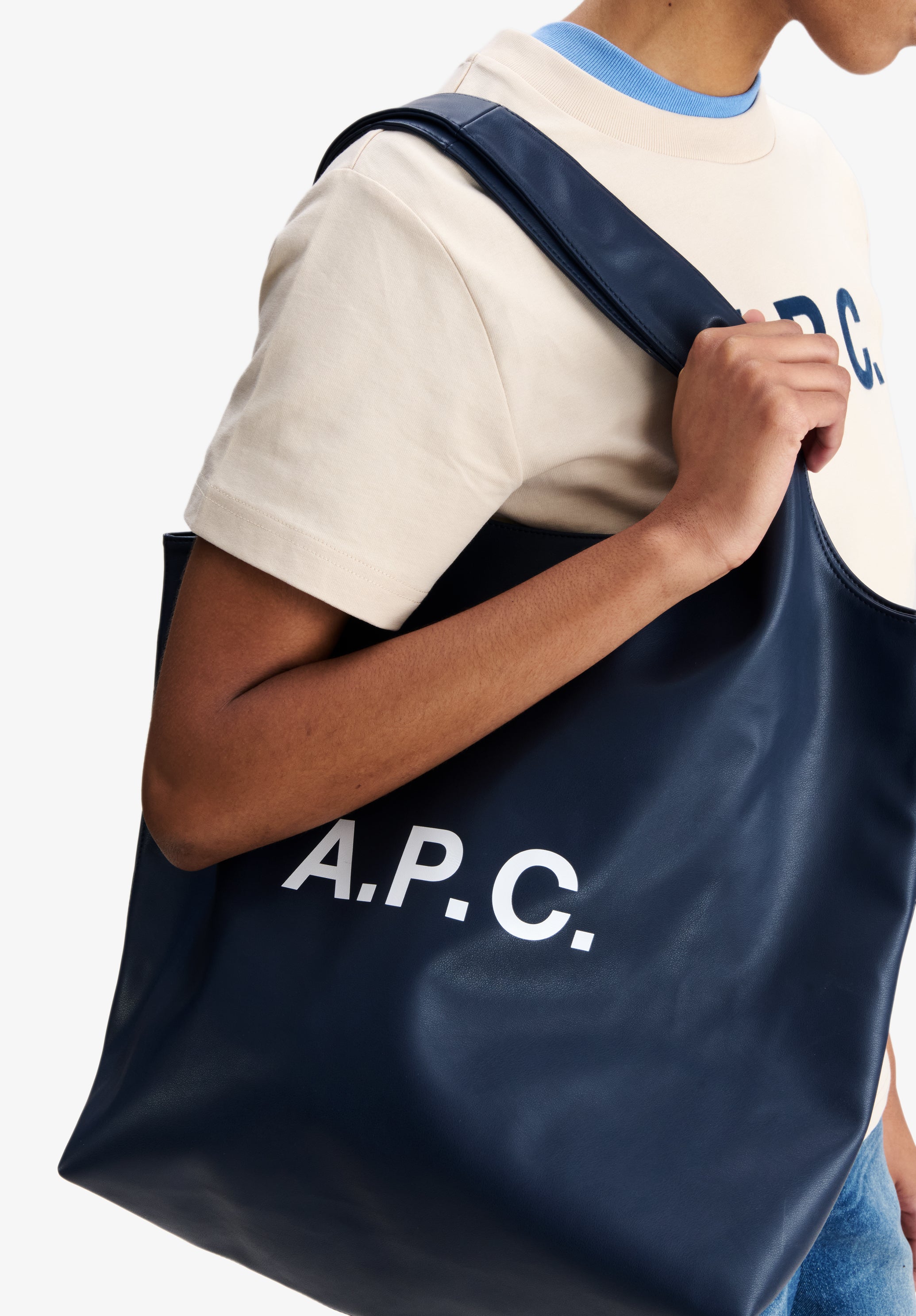 A.P.C. Ninon Tragetasche Shopper Blau TU 49cm