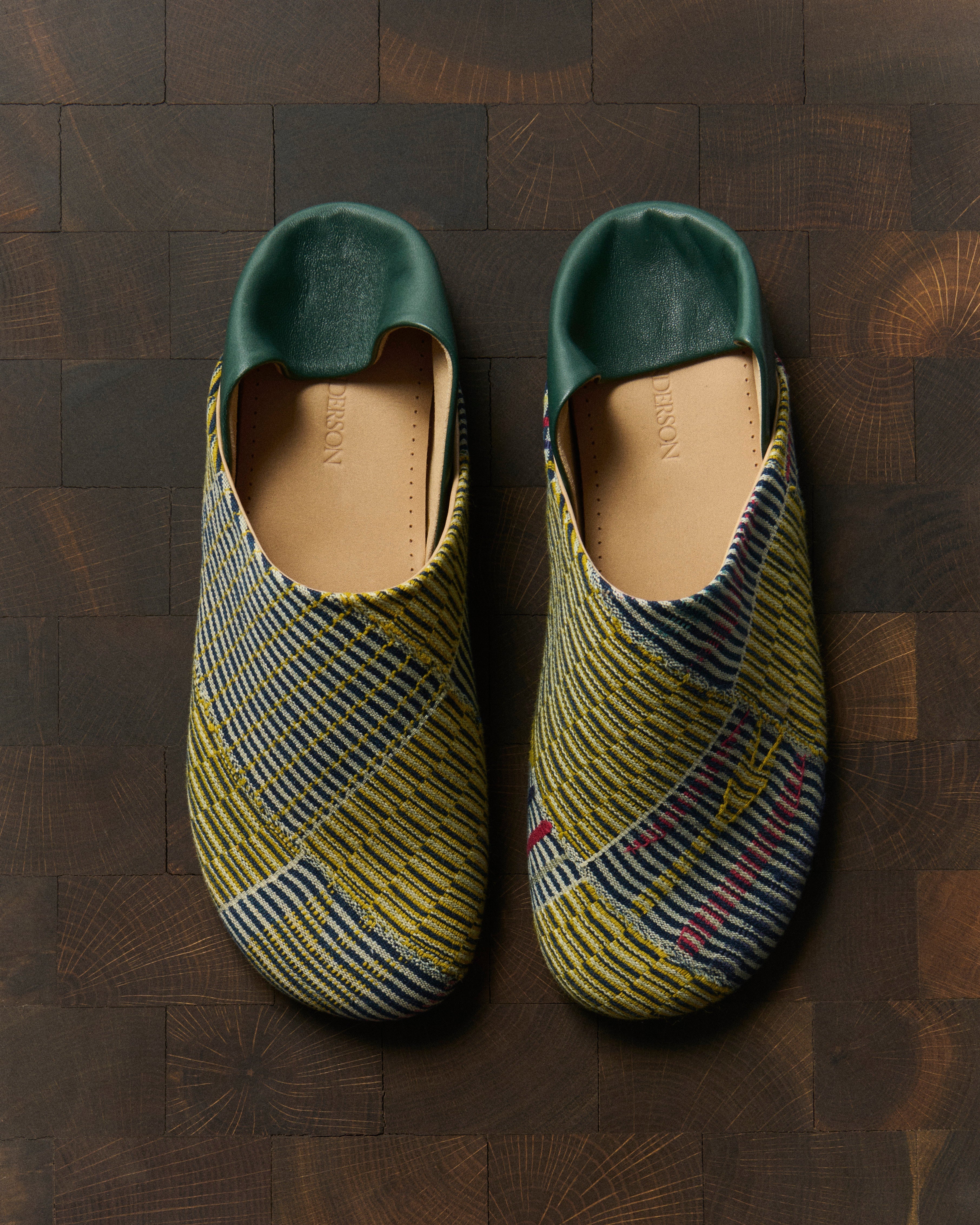 J.W.Anderson Slipper Mules Pantoletten Yellow Multi Jacquard