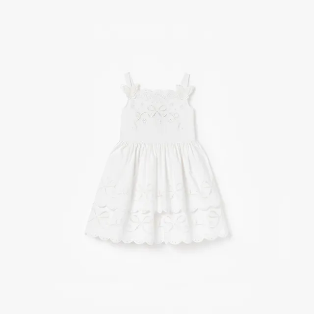Self Portrait White Cotton Kinderkleid Weiß Baumwolle