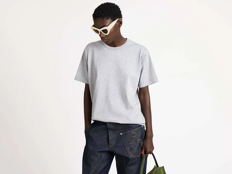 J.W.Anderson Anchor T-Shirt Mid Grey Melange Damen