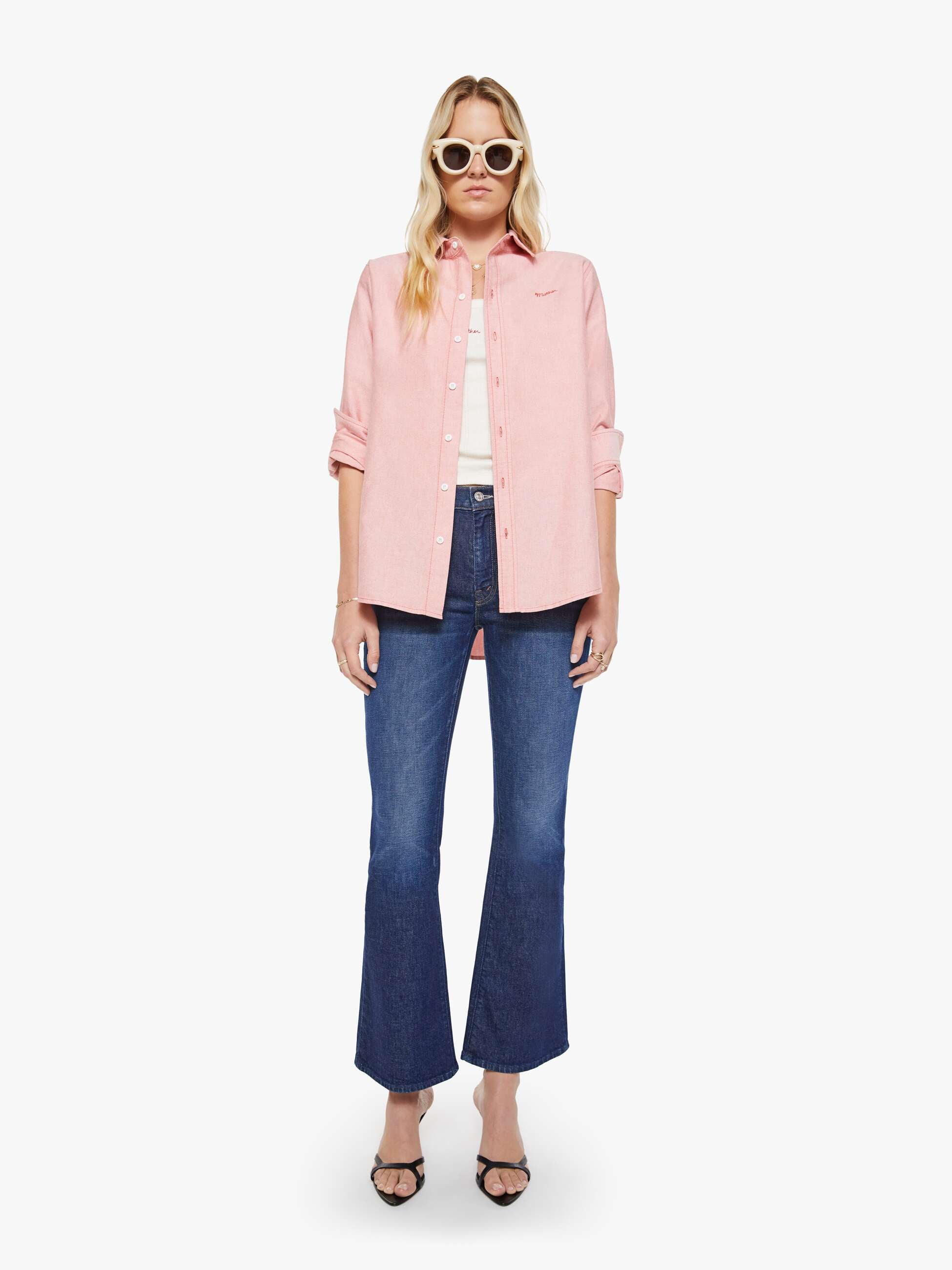 Mother The Bestie Red Bluse rot Baumwolle