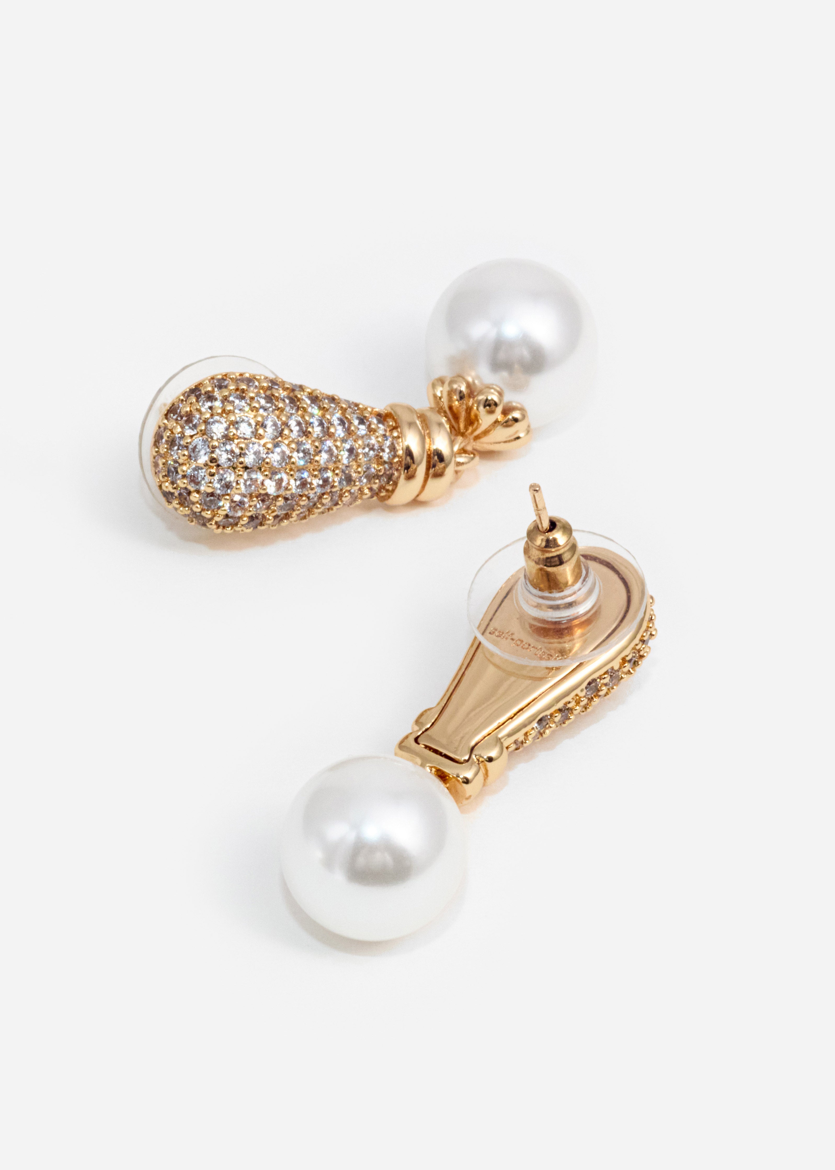 Self Portrait Gold Crystal Pearl Ohrringe Gold Einheitsgröße Perle