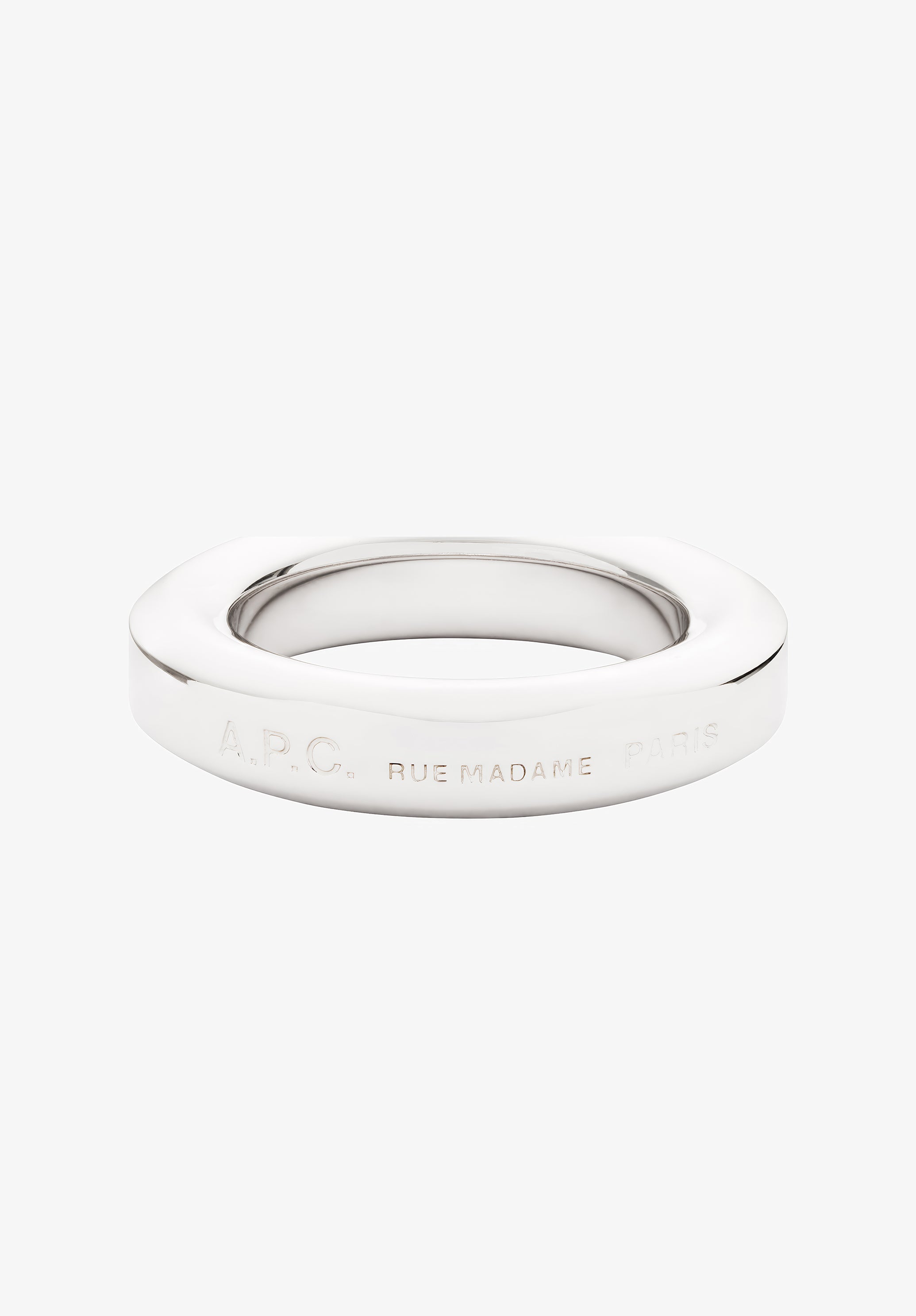 A.P.C. Angle Ring Messing Unisex graviert
