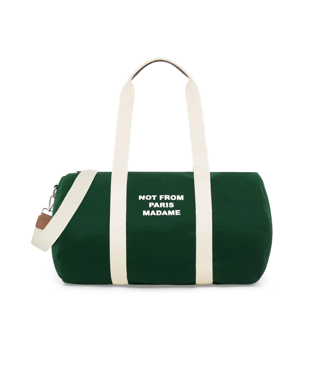 Drôle De Monsieur Canvas Slogan Gym Bag dunkelgrün Canvas