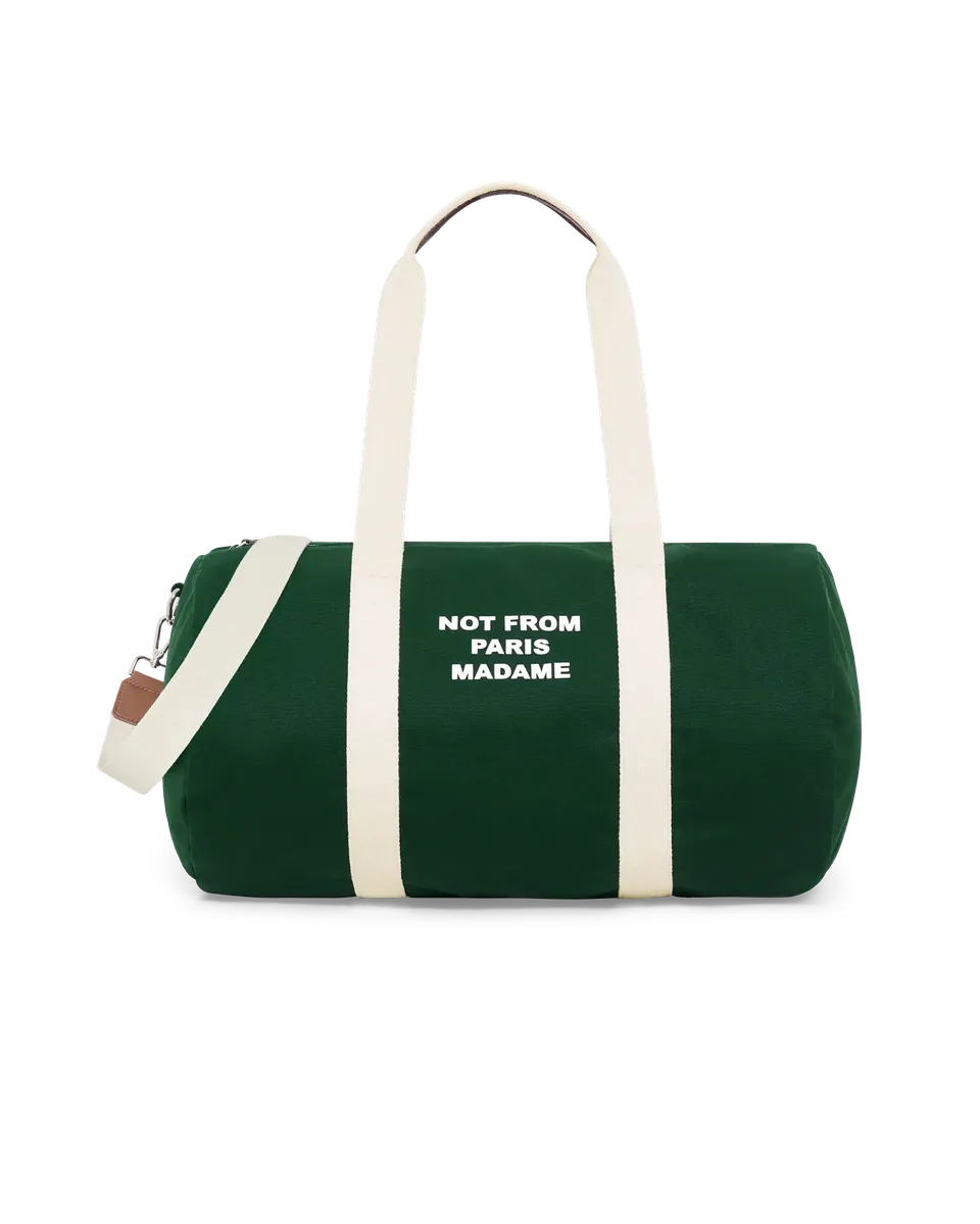 Drôle De Monsieur Canvas Slogan Gym Bag dunkelgrün Canvas