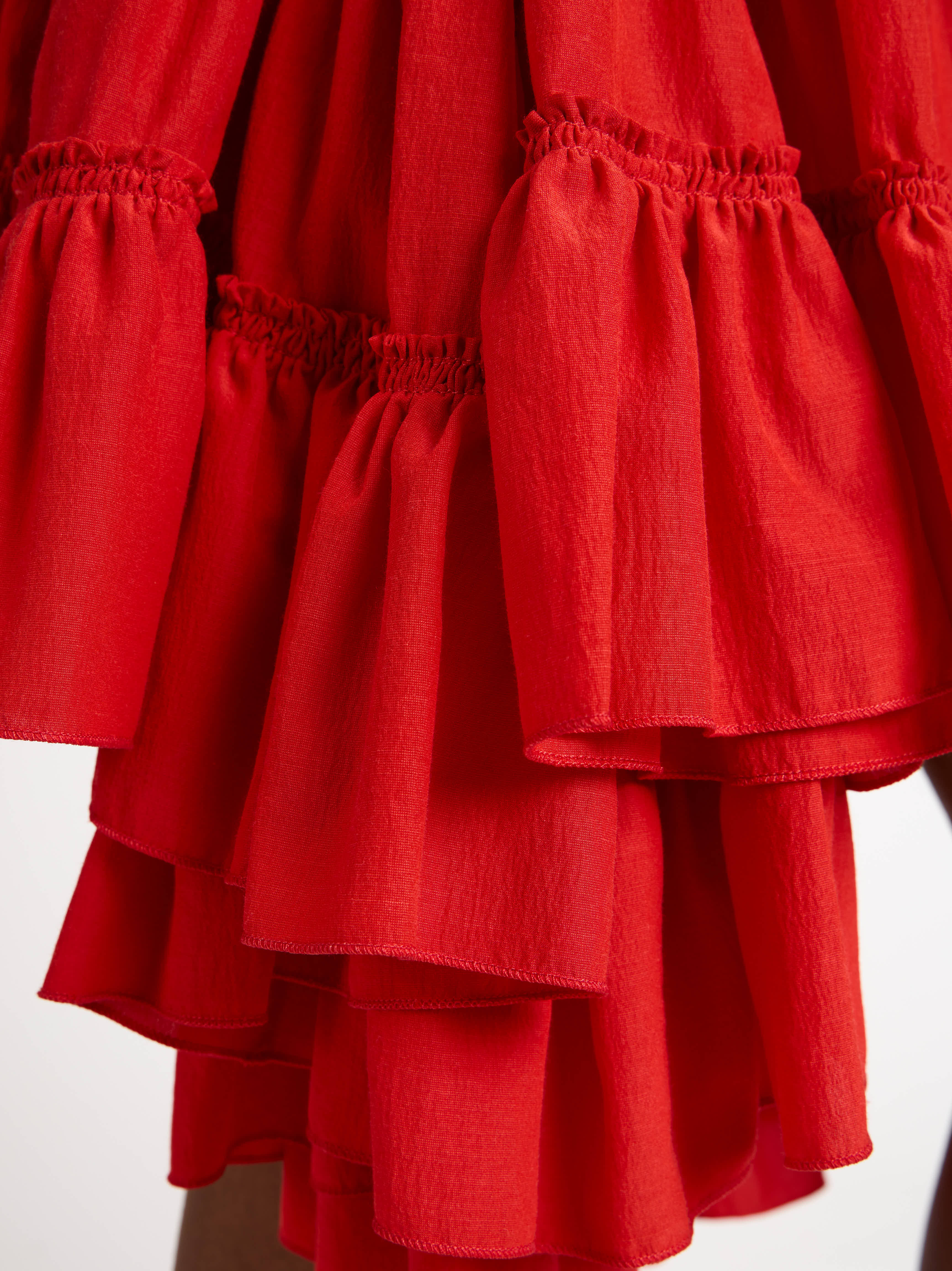 J.W.Anderson Ruffle Skirt Rock Rot Baumwollseide