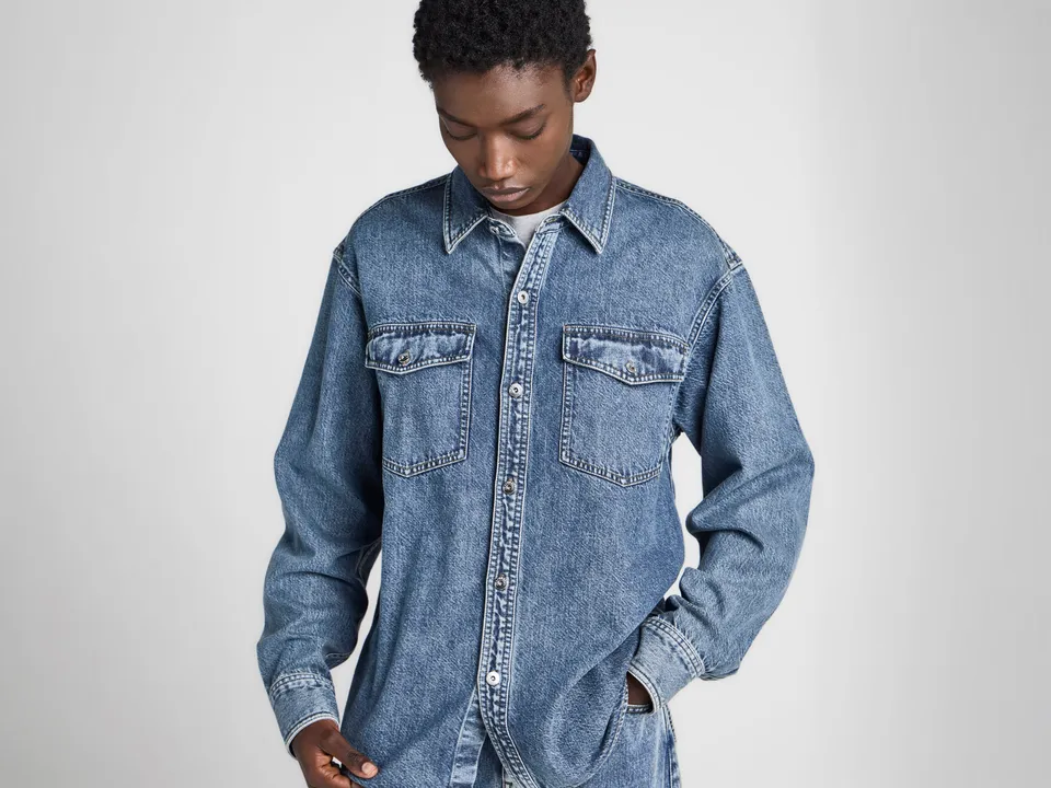 J.W. Anderson Denim Overshirt Mid Blue Jeanshemd Damen
