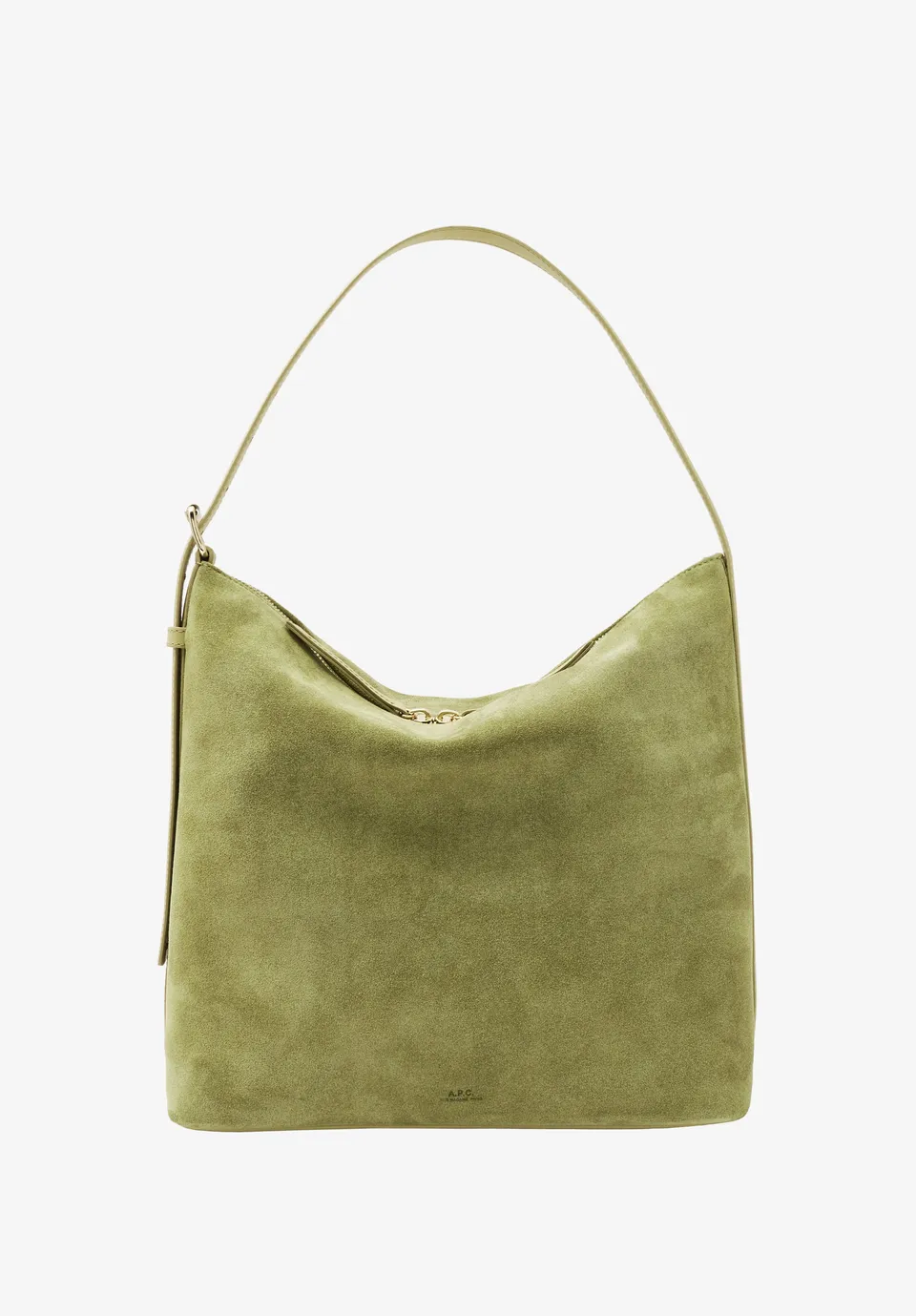 A.P.C. Vera Tasche Leder TU grün Wildleder