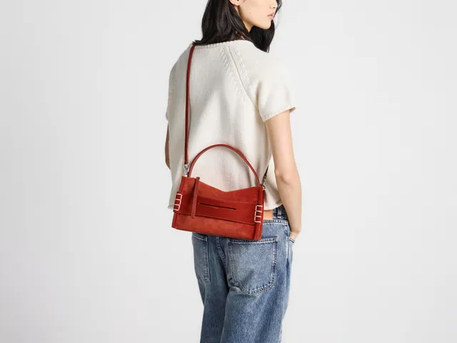 J.W.Anderson Small Loafer Bag Tasche Rost Wildleder