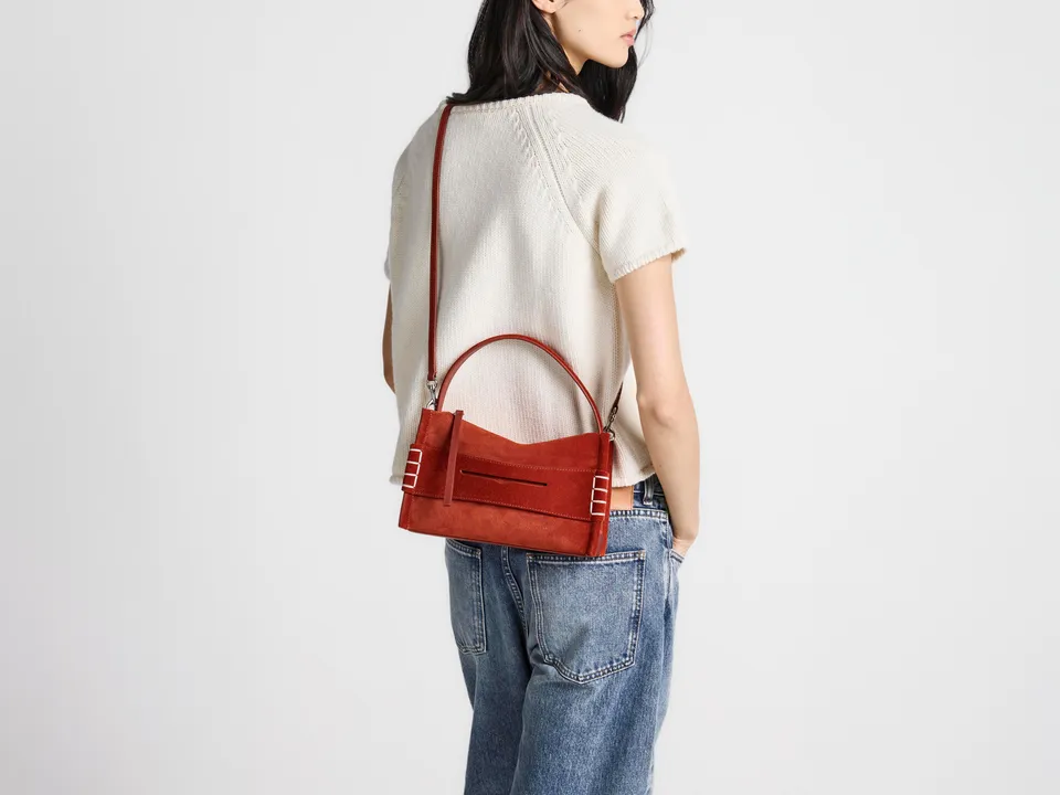 J.W.Anderson Small Loafer Bag Tasche Rost Wildleder