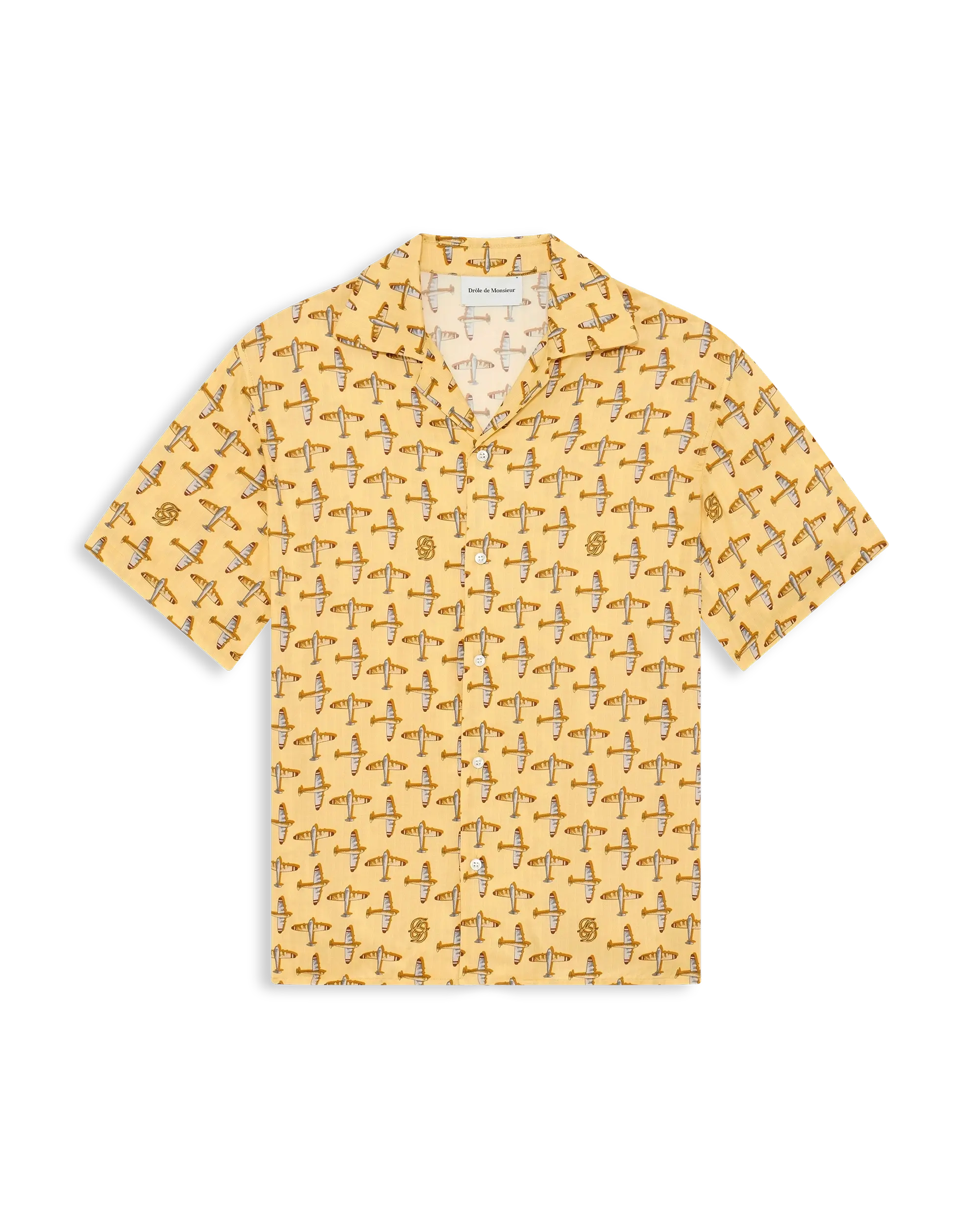 Drôle De Monsieur Chemise Skyline Hemd Viskose Gelb
