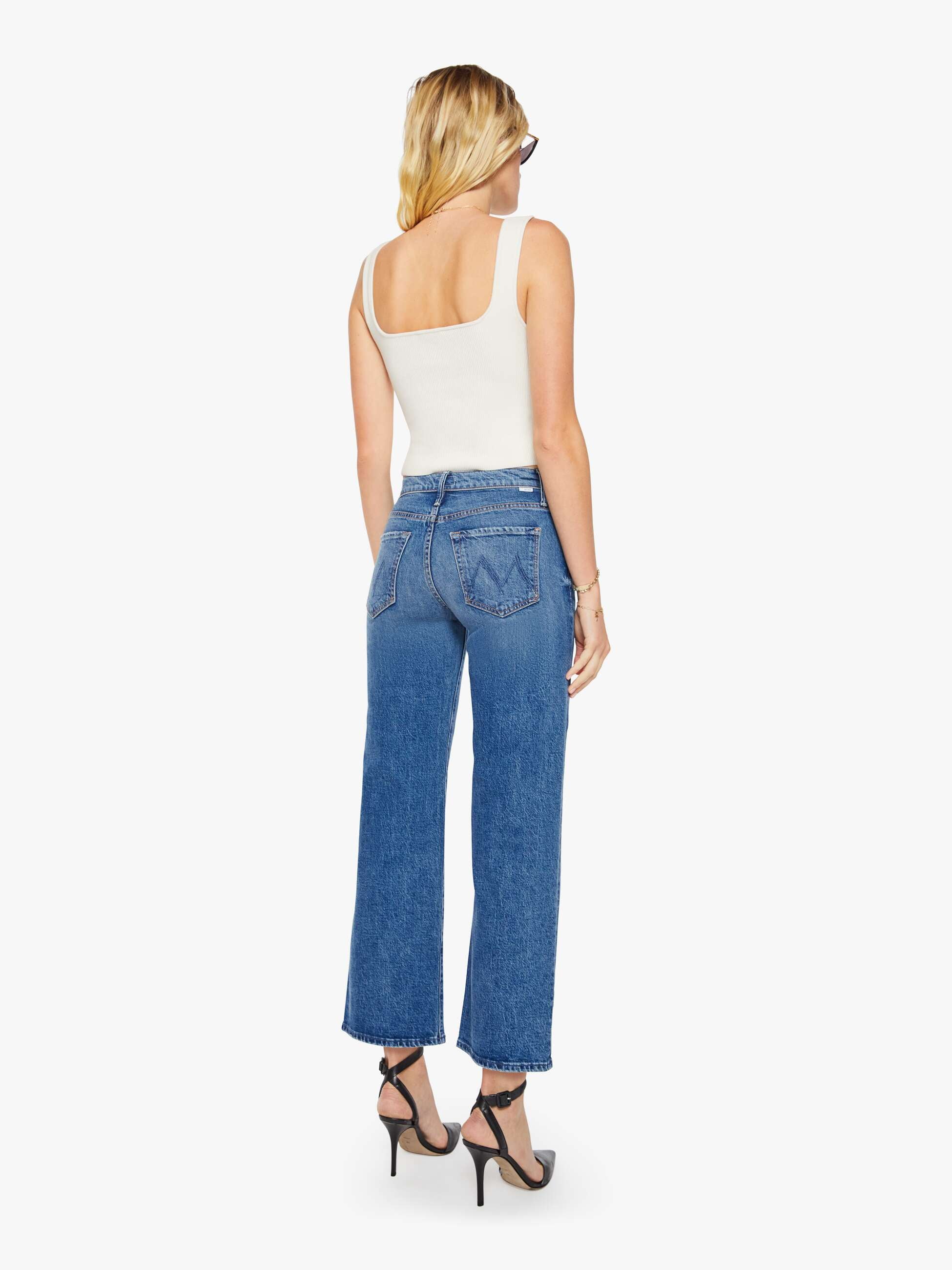 MOTHER Maven Flood Jeans Thrill Seeker Mittelblau