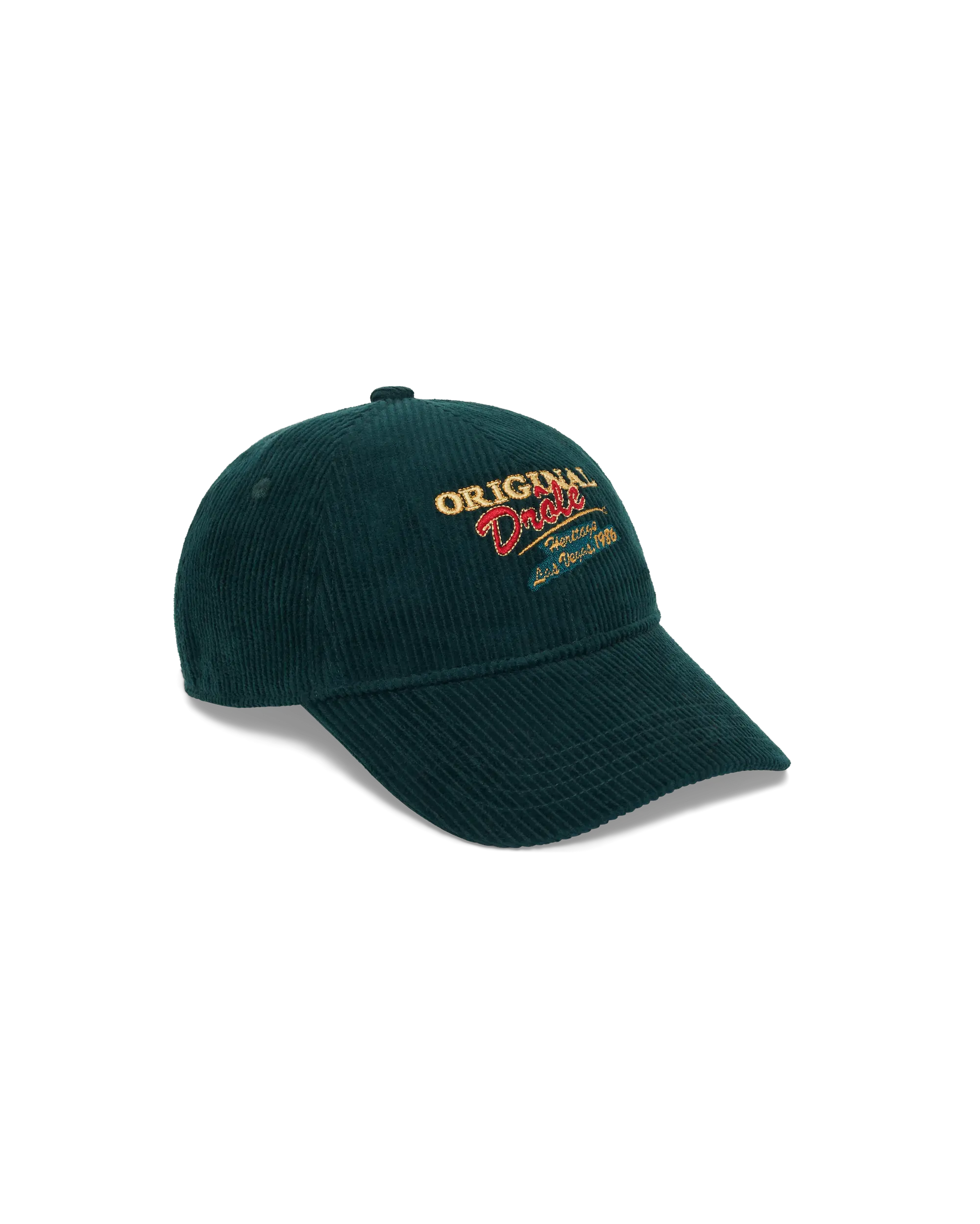 Drôle De Monsieur Original Corduroy Cap Dunkelgrün Baumwolle