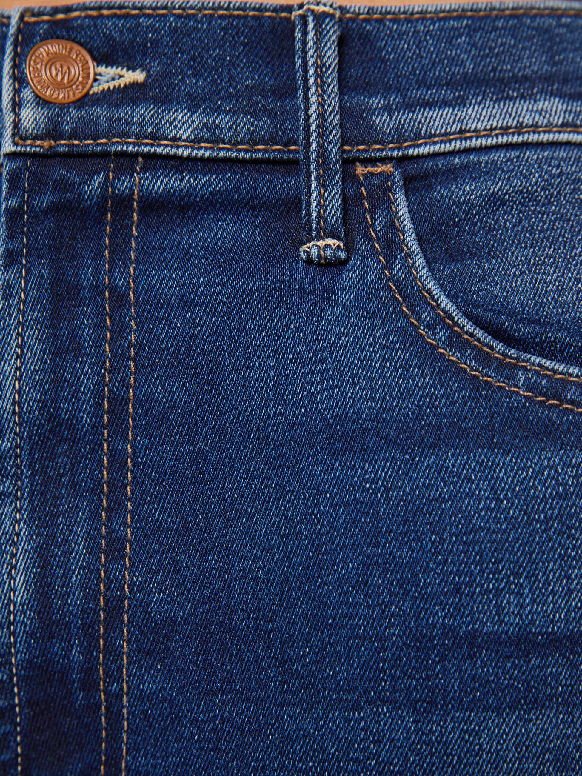 Mother Lil Hustler Ankle Petite Flare-Jeans Taking Chances Blau