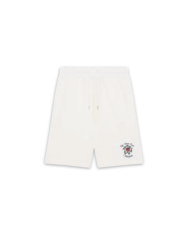Drôle de Monsieur Le Short Slogan Rose Shorts Off-White Baumwolle