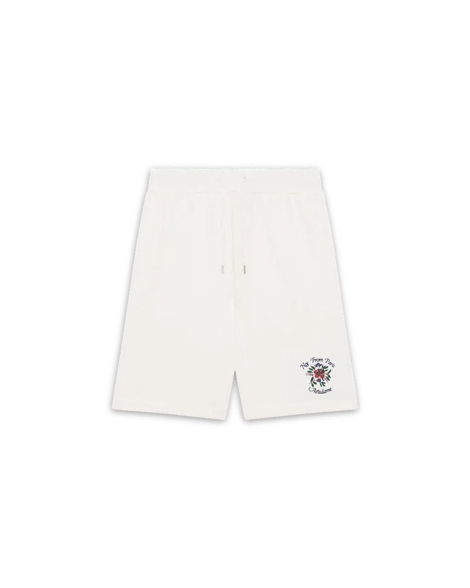 Drôle de Monsieur Le Short Slogan Rose Shorts Off-White Baumwolle
