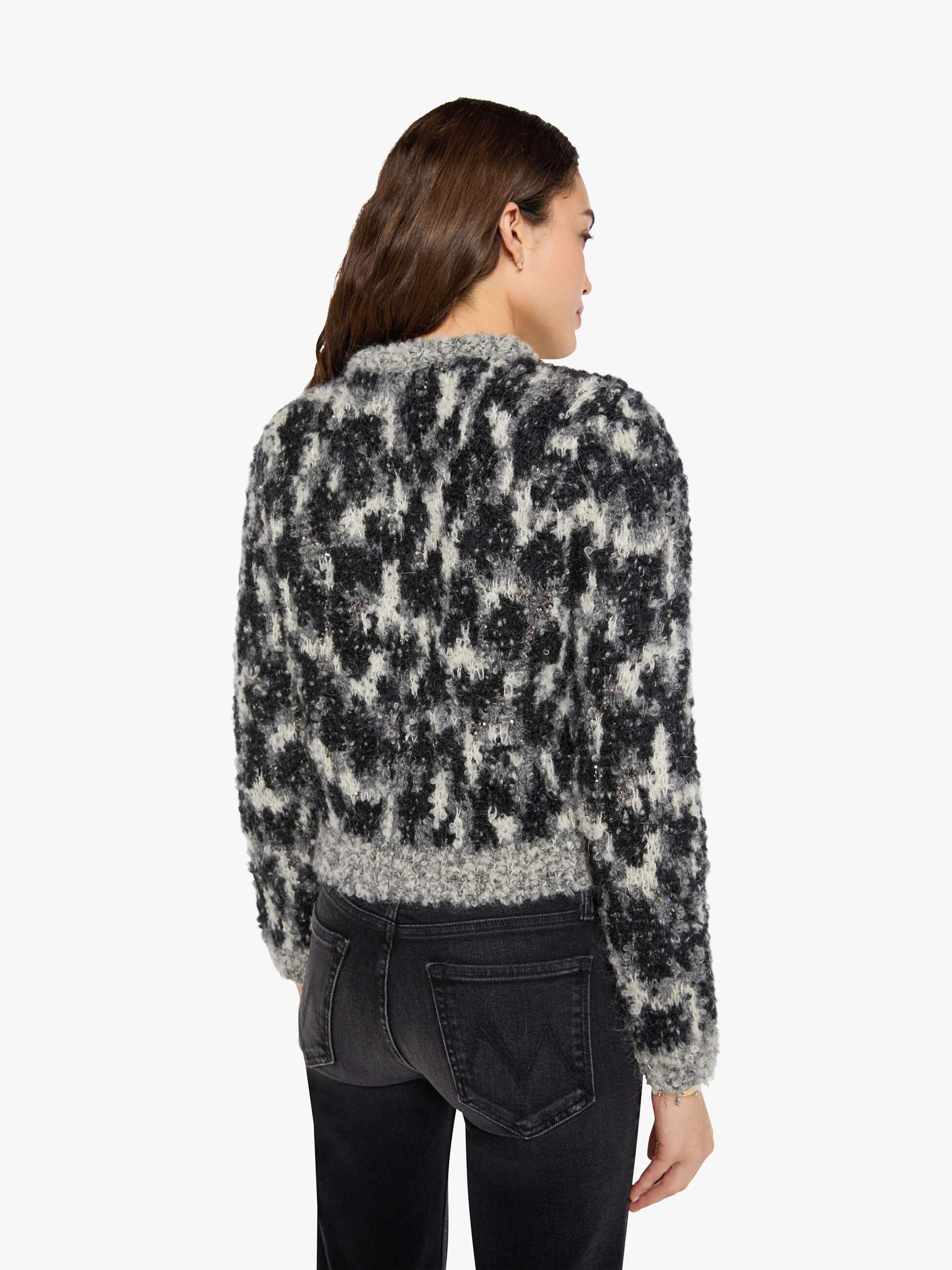 Mother Sweaters The Padded Crop Cardigan Strickjacke Schwarz