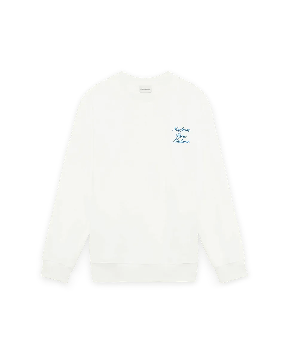 Drôle De Monsieur Le Sweatshirt Slogan Calligraphy Sweatshirt Off-White