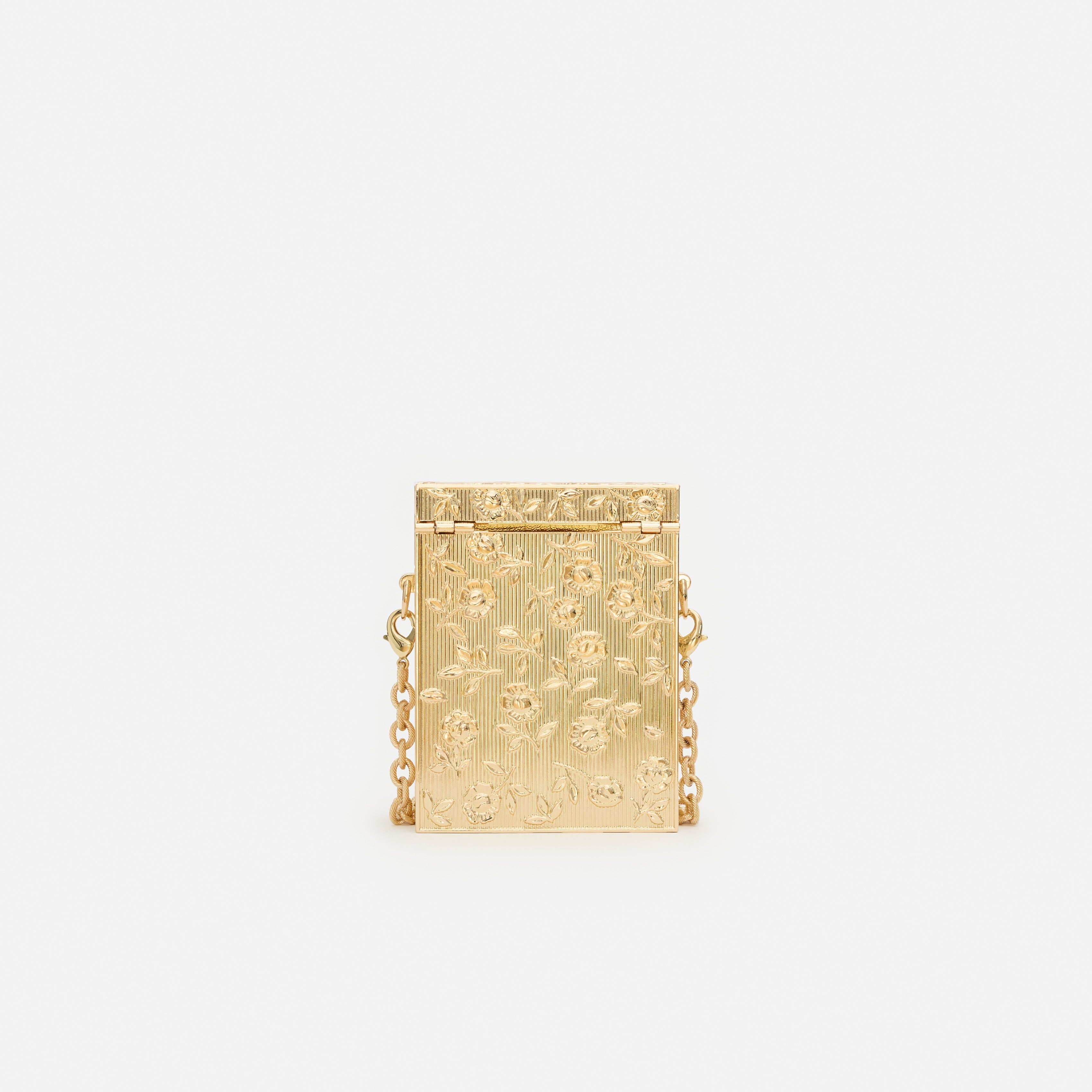 Self Portrait Micro Bag Metall gold floral One Size