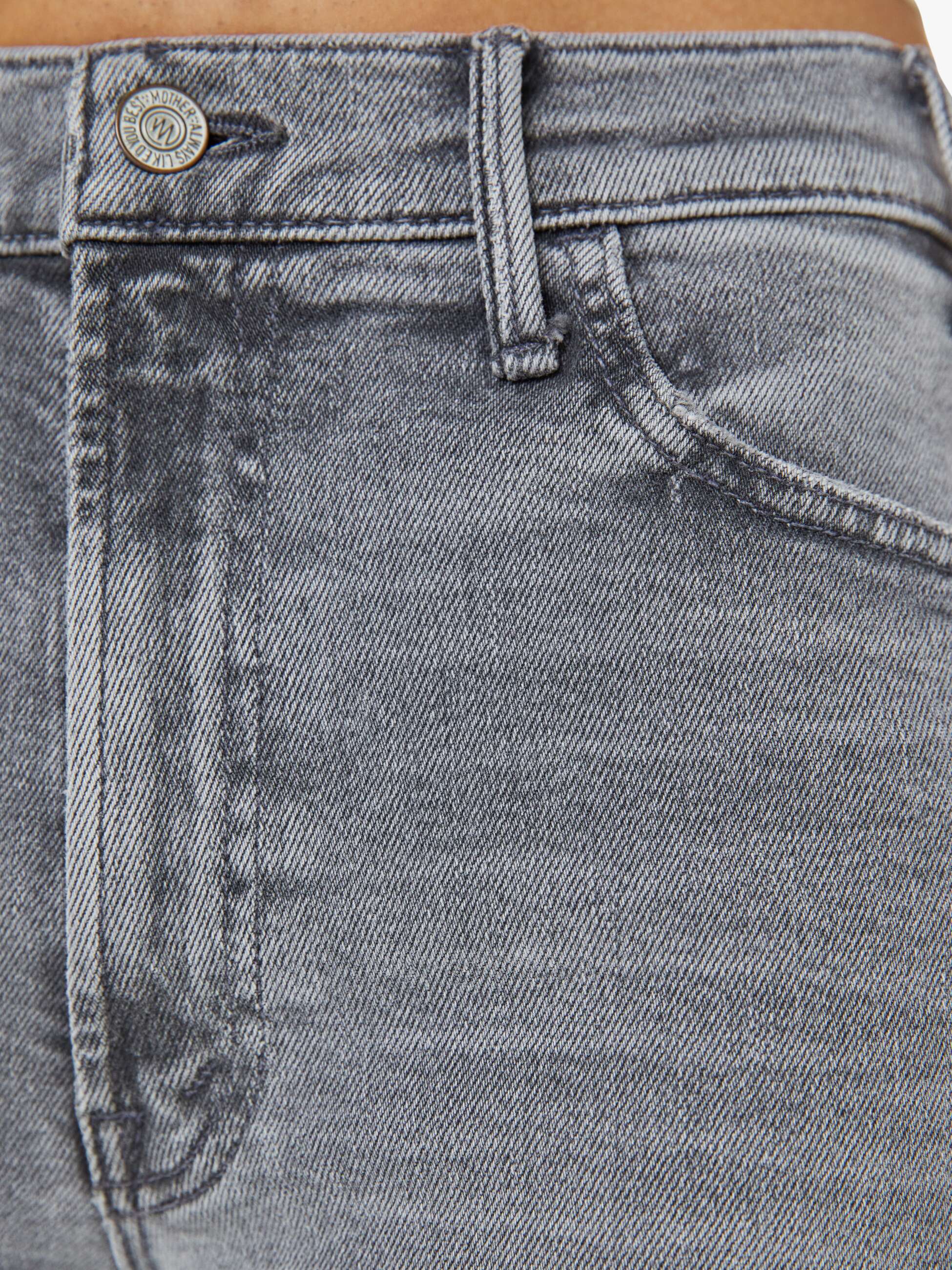 Mother Denim Lil Hustler Roller Skimp Jeans Grau Petite