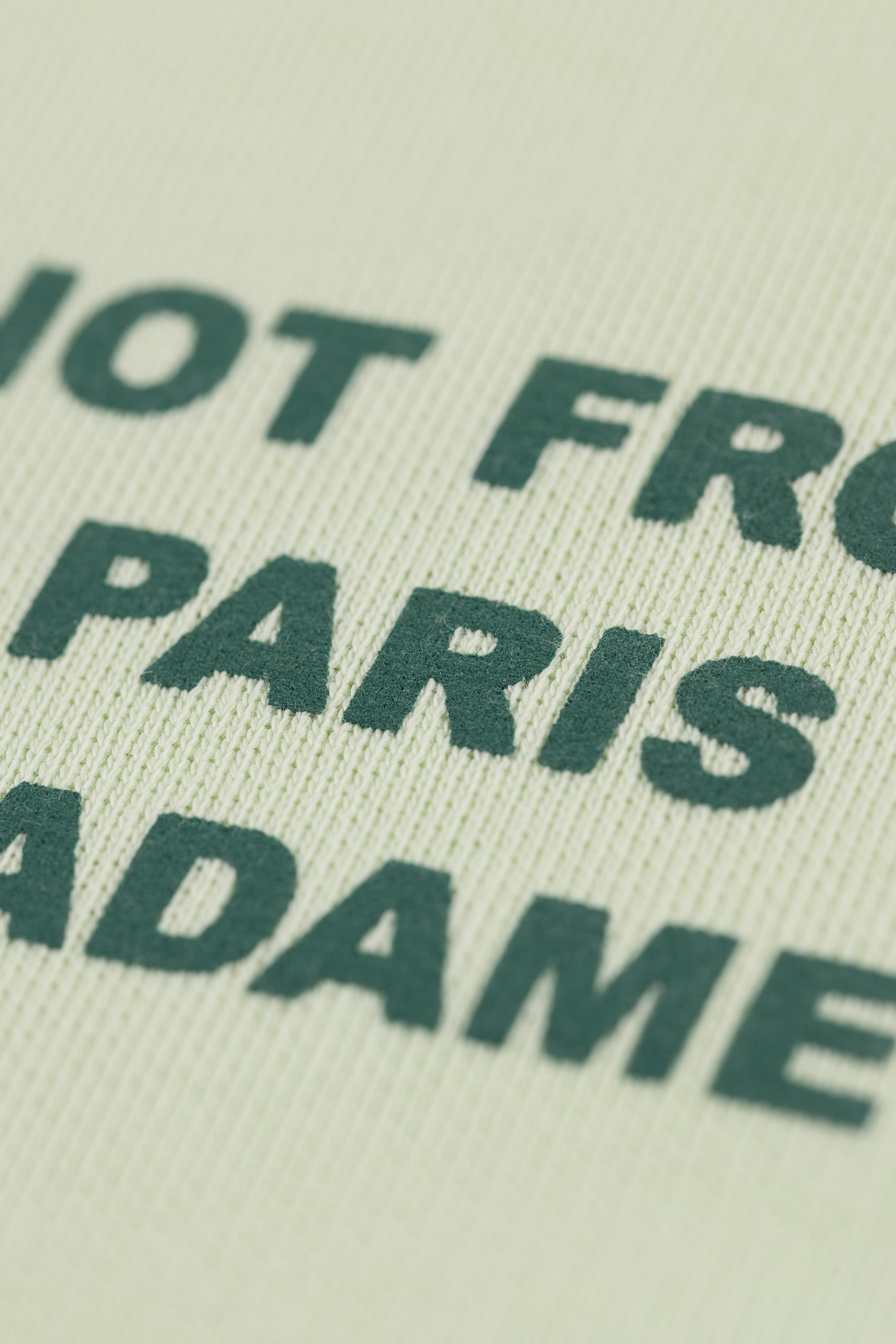 Drôle De Monsieur Le Hoodie Slogan Kapuzenpullover Hellgrün