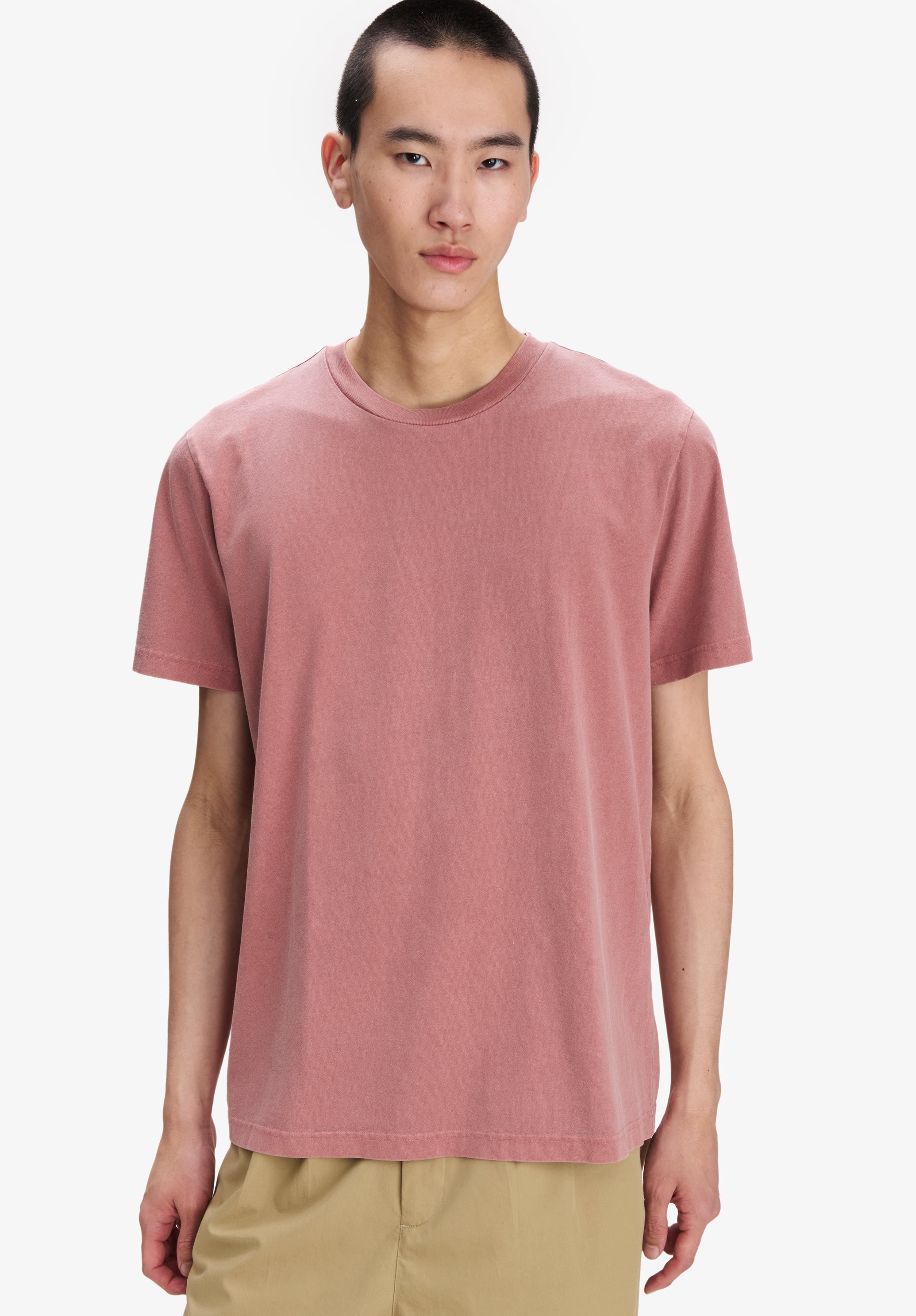 A.P.C. Herbst 27 T-Shirt himbeerrosa Bio-Baumwolle