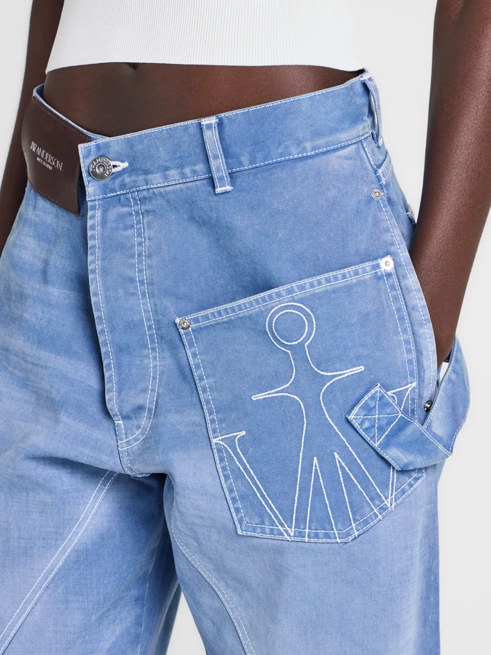 J.W.Anderson Twisted Workwear Jeans French Blue Damen